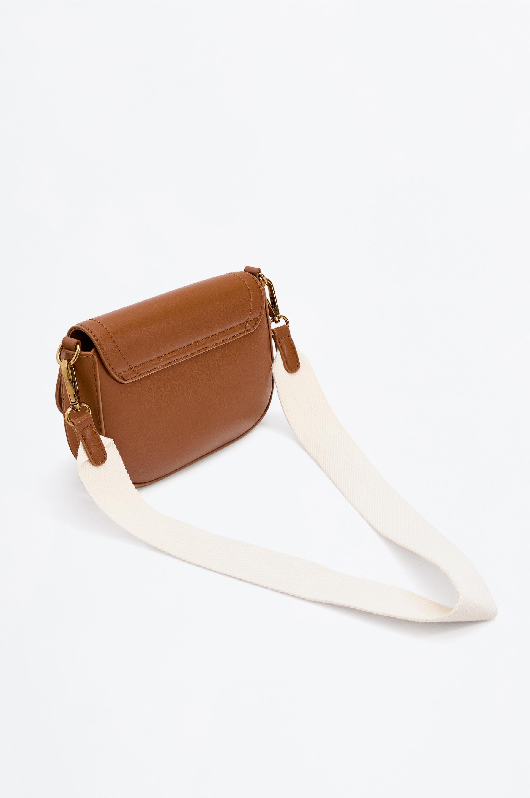 Flap crossbody bag — BROWN