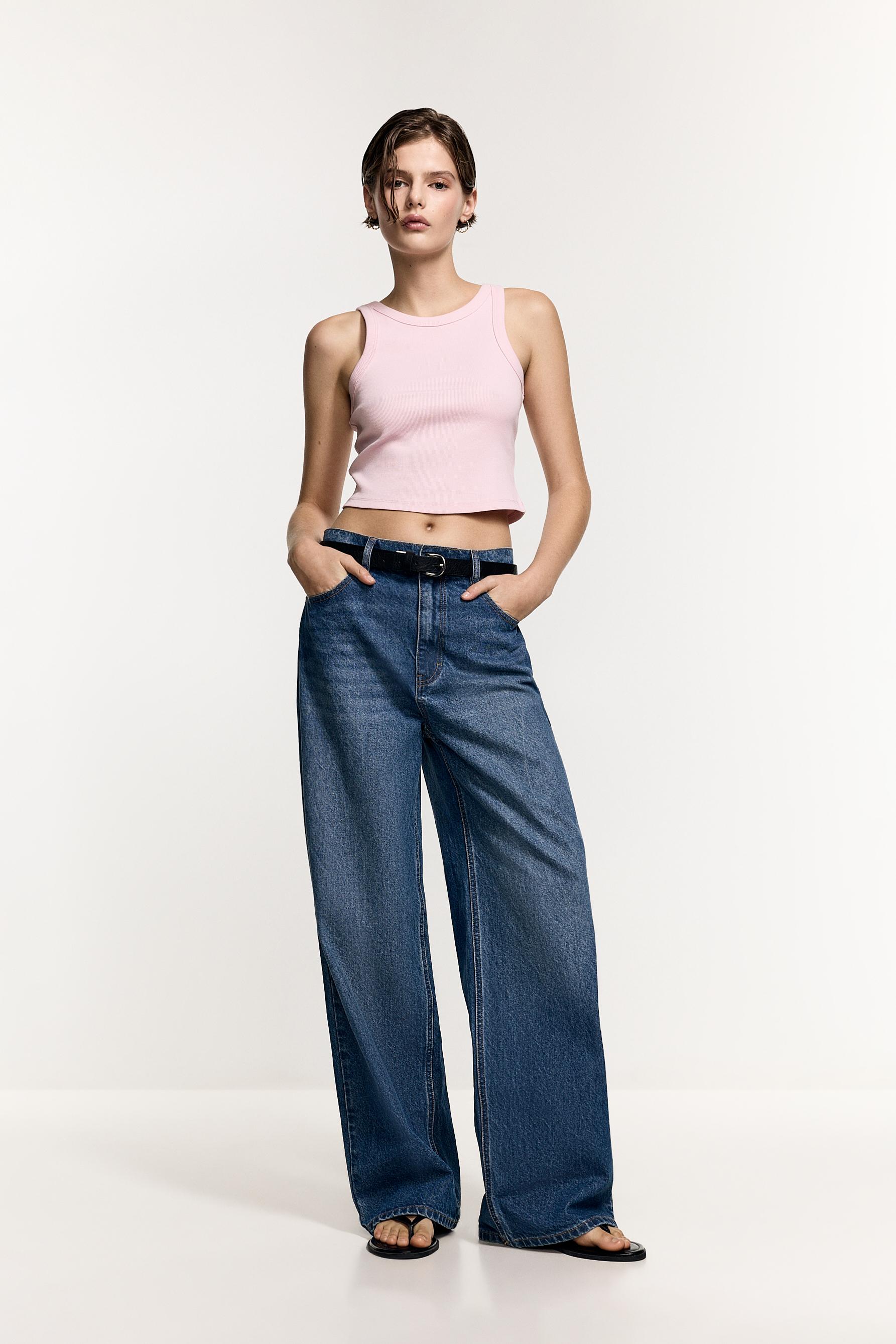 Cropped racerback top — PINK