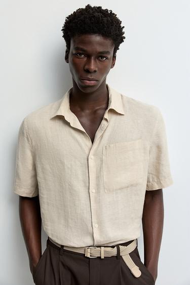 100% linen shirt — SAND 5