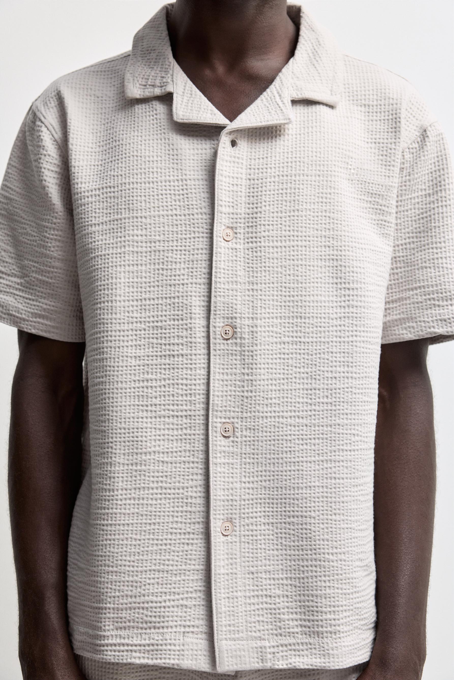 Seersucker shirt — IVORY