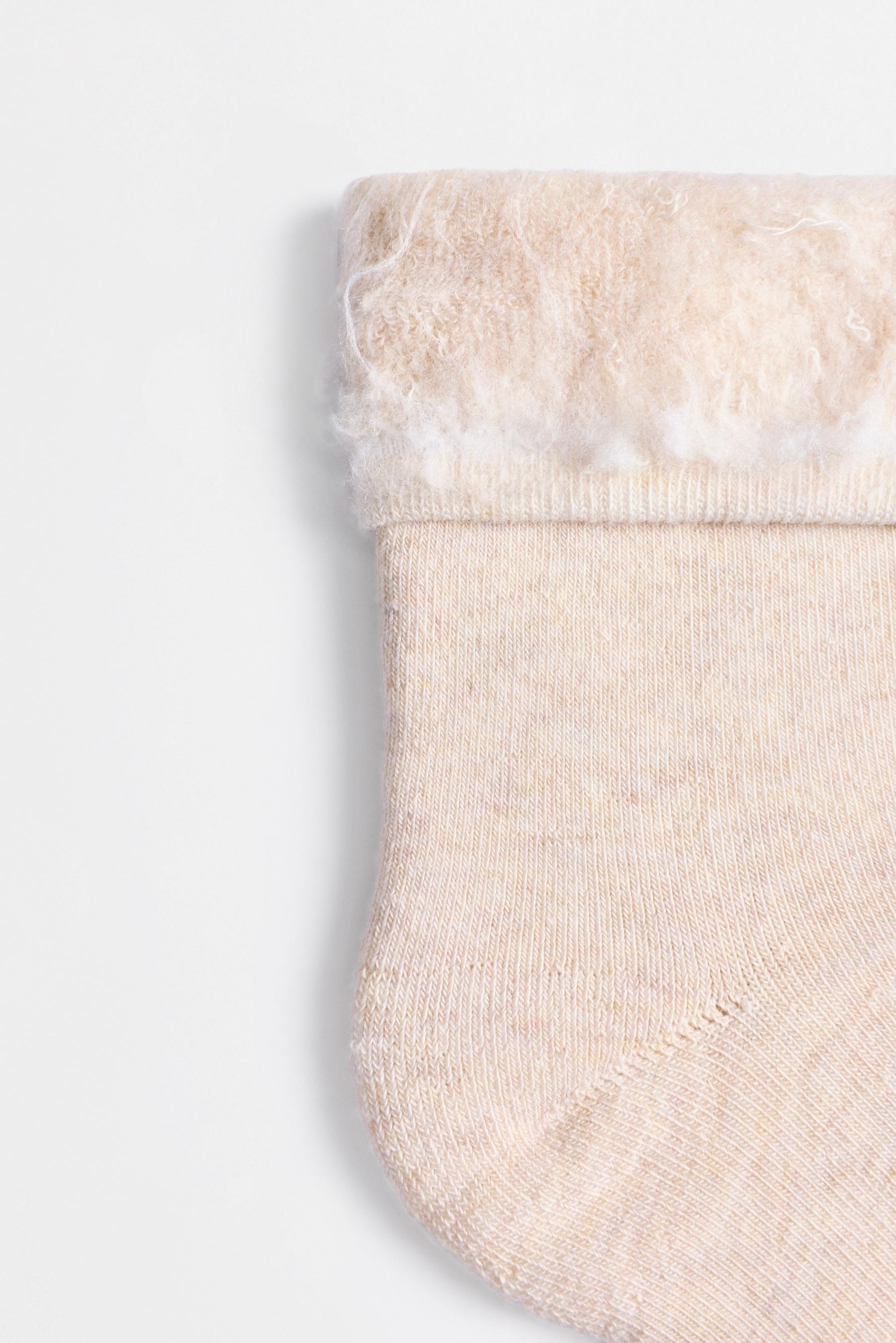 Plain long socks (Pack of 2) — TAN