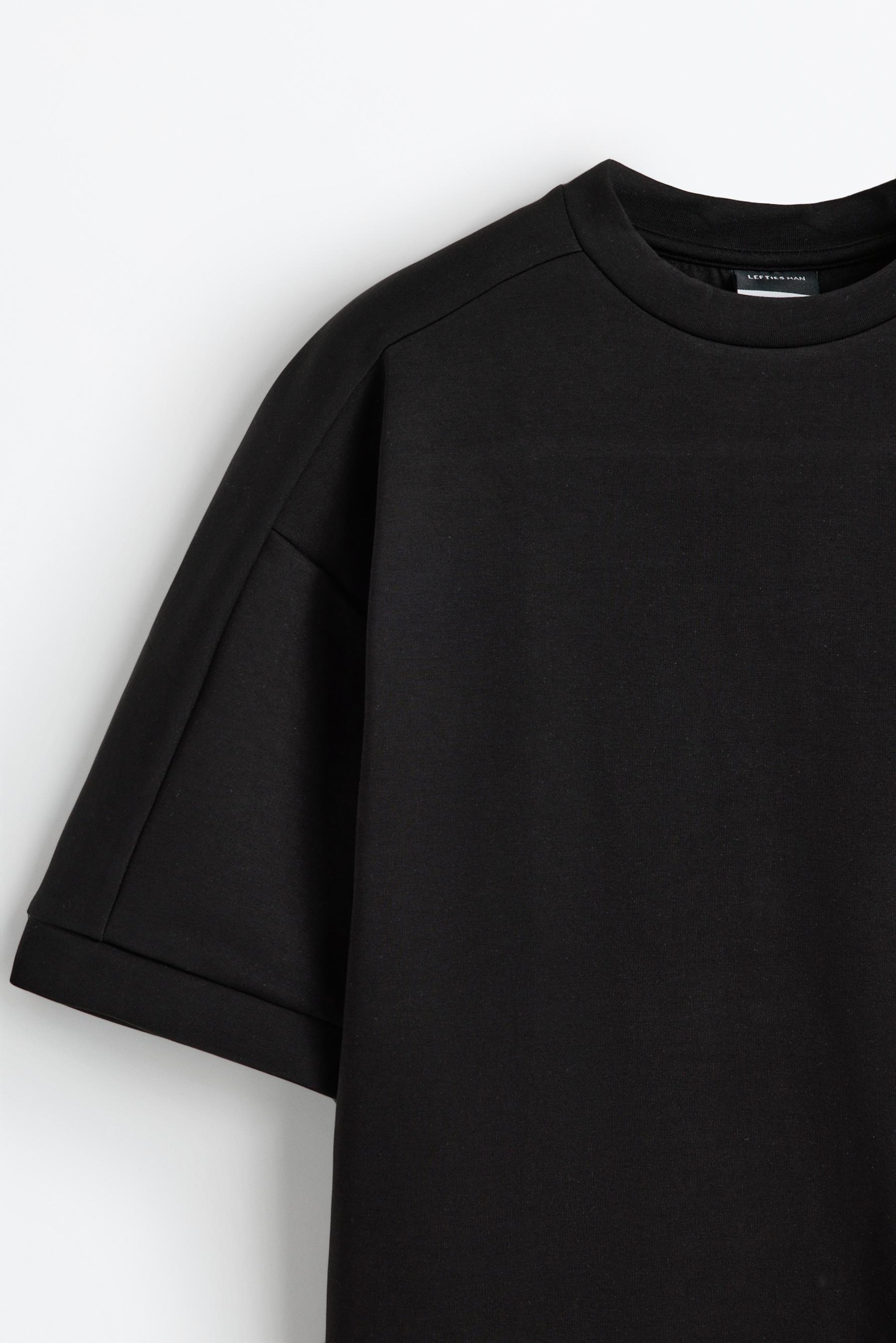 Heavy interlock T-shirt — BLACK