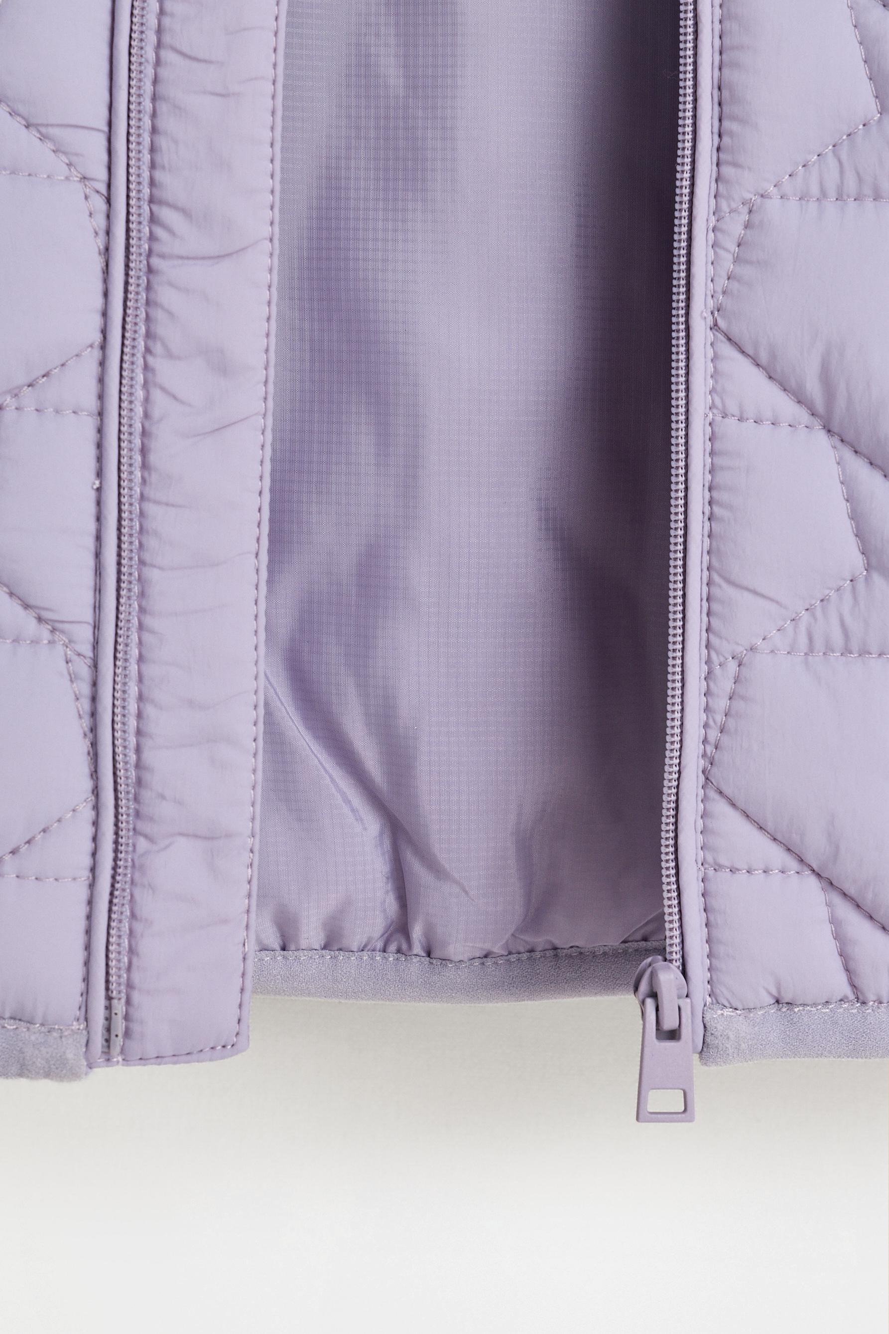 Lightweight quilted hooded star jacket — LILAC