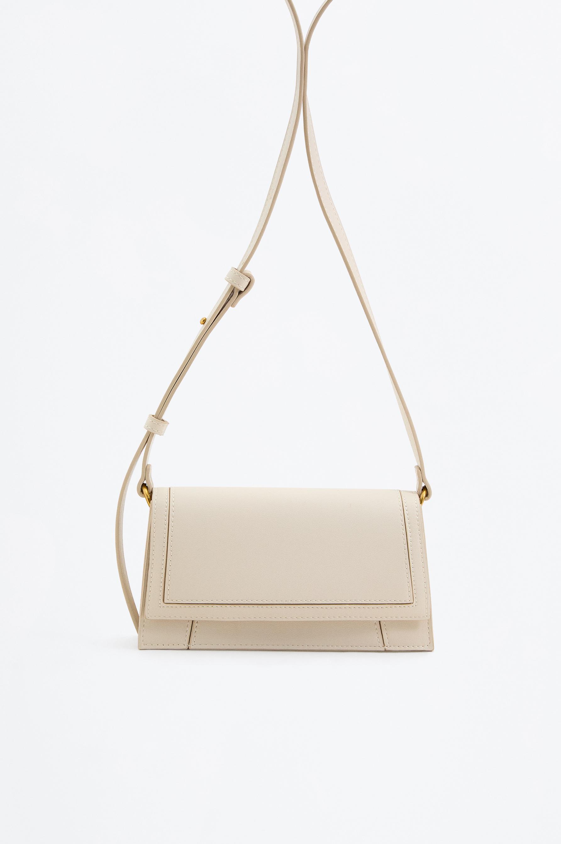 Flap crossbody bag — ECRU