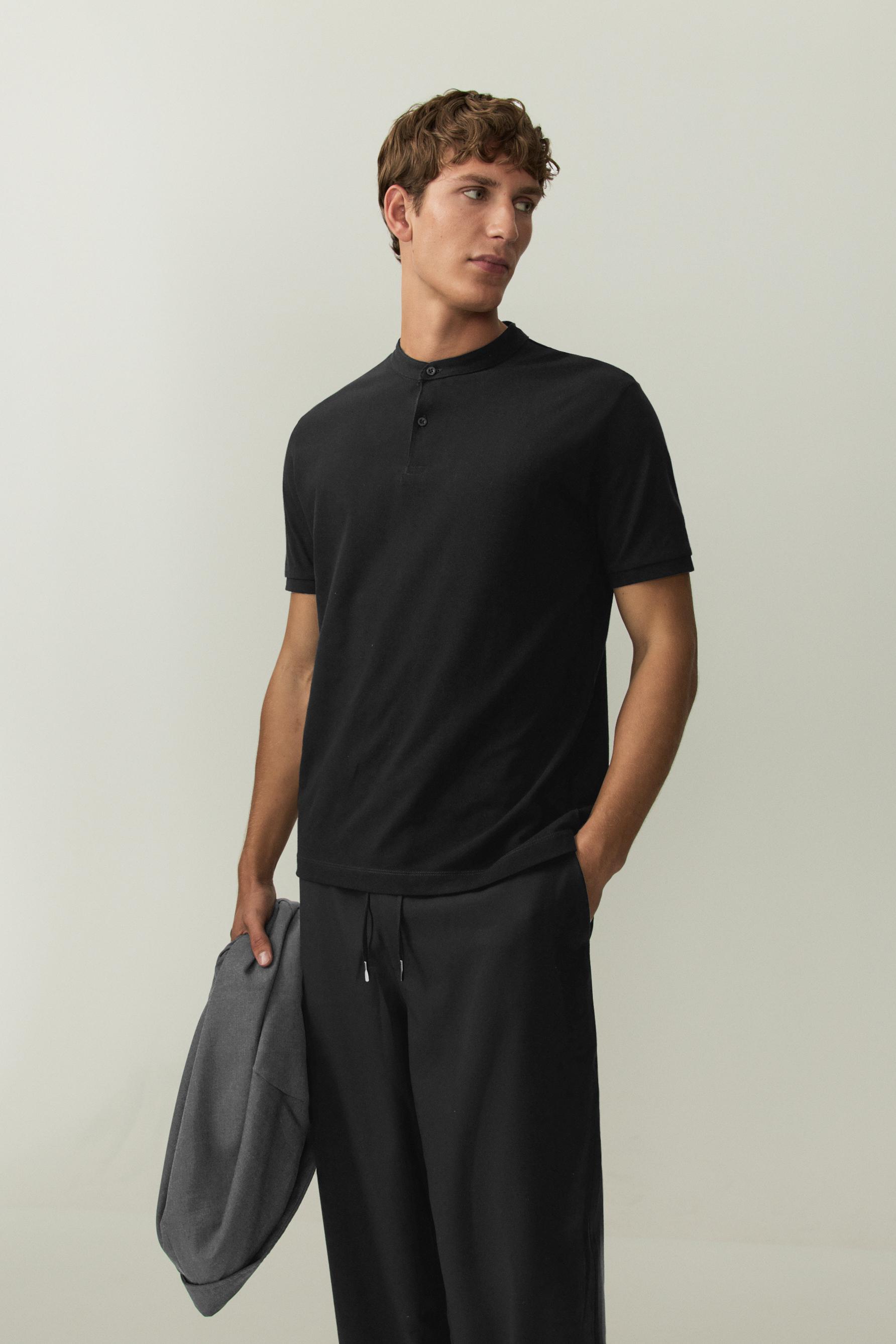 Polo básico cuello mao