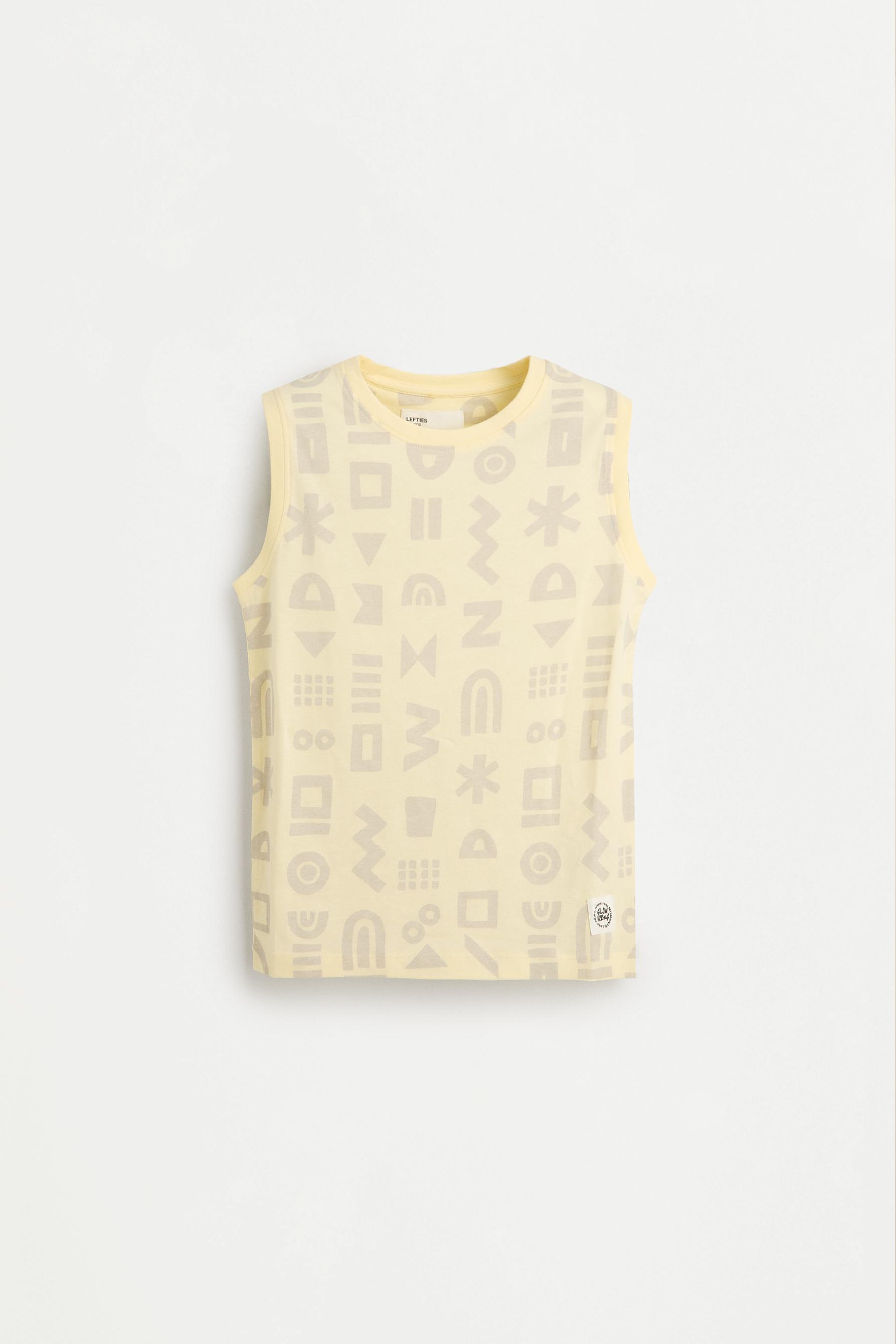 Pack of 2 assorted sleeveless T-shirts — PALE YELLOW