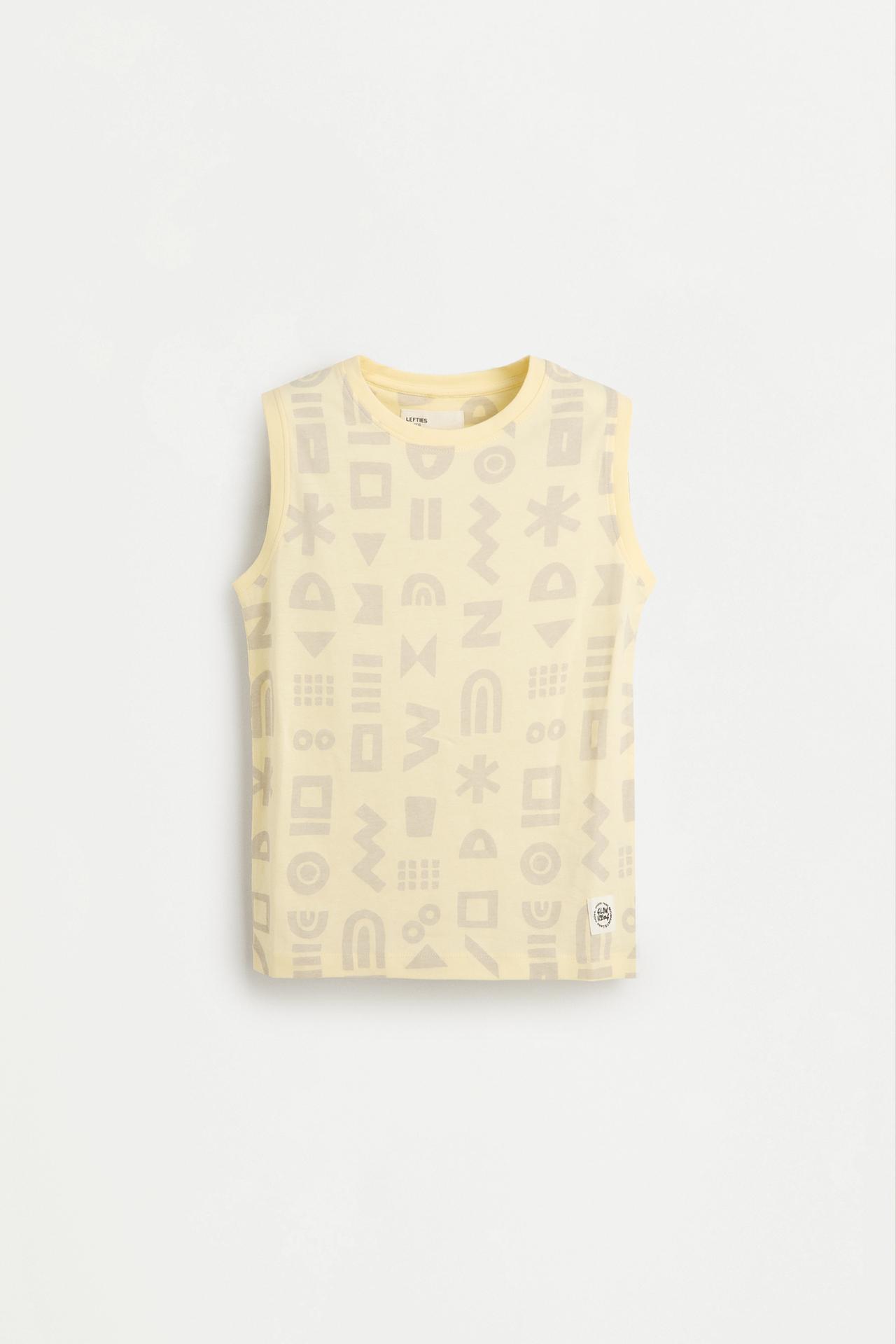 Pack of 2 assorted sleeveless T-shirts — PALE YELLOW