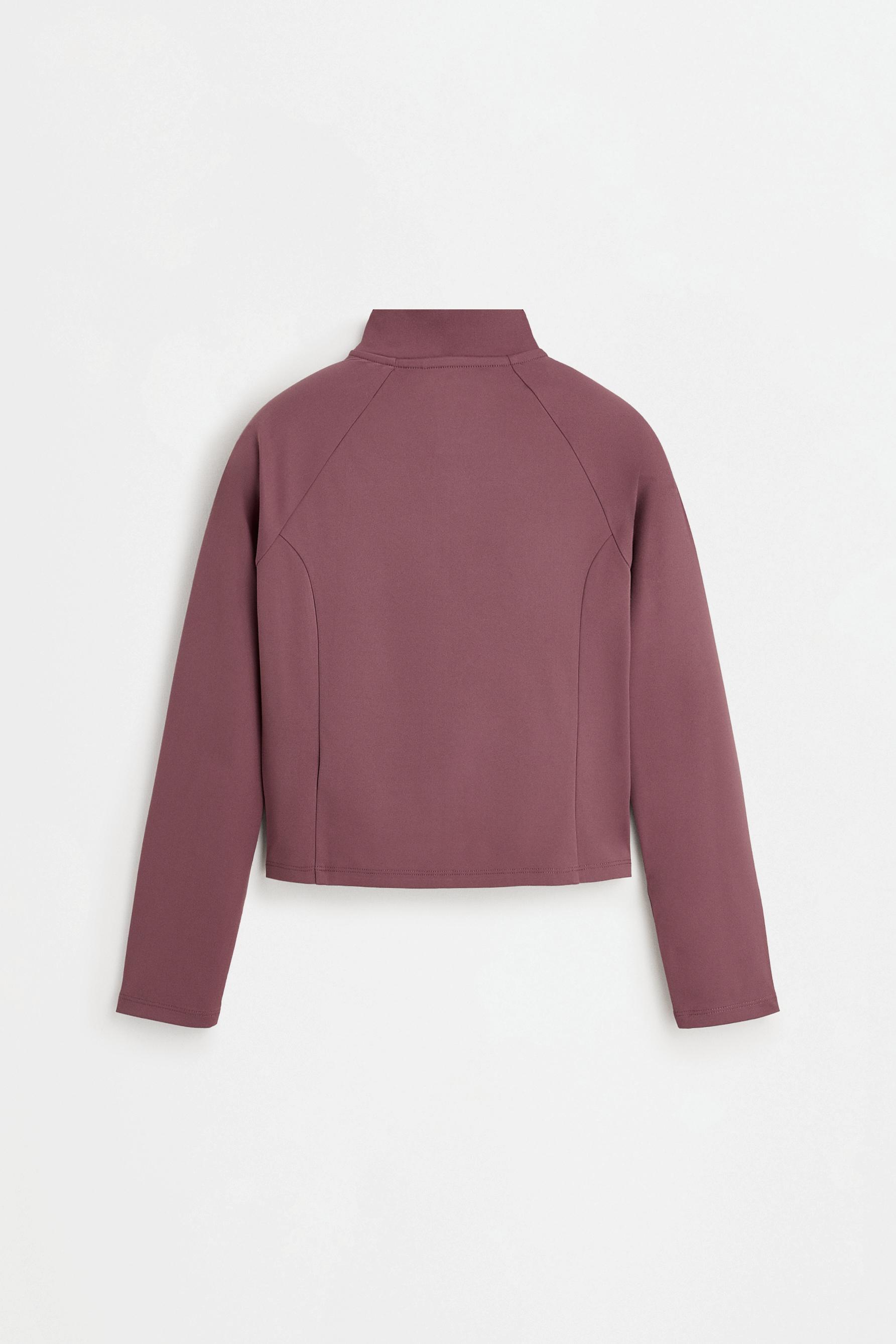 Zip-up sports jacket — BURGUNDY