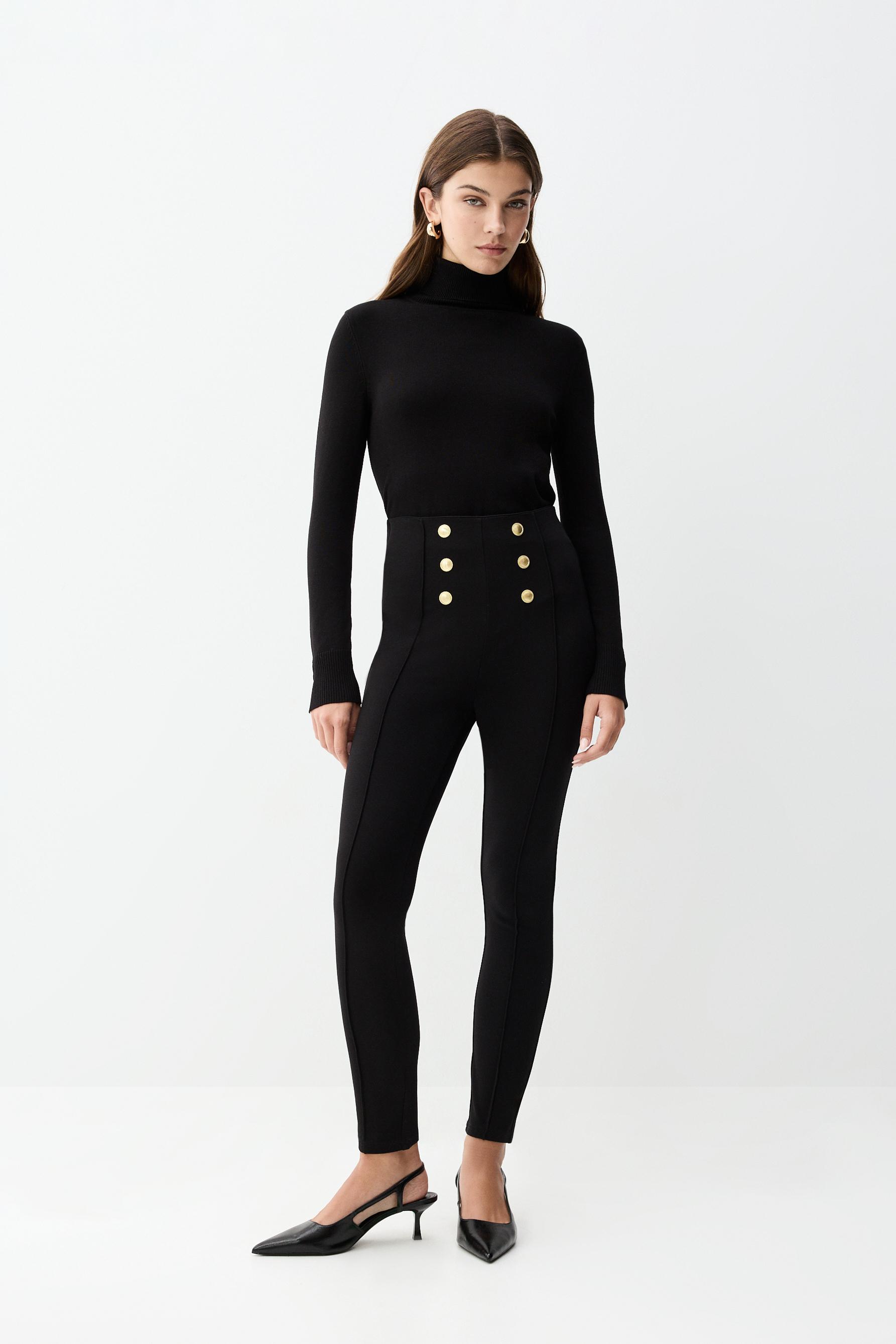 Legging botones metálicos