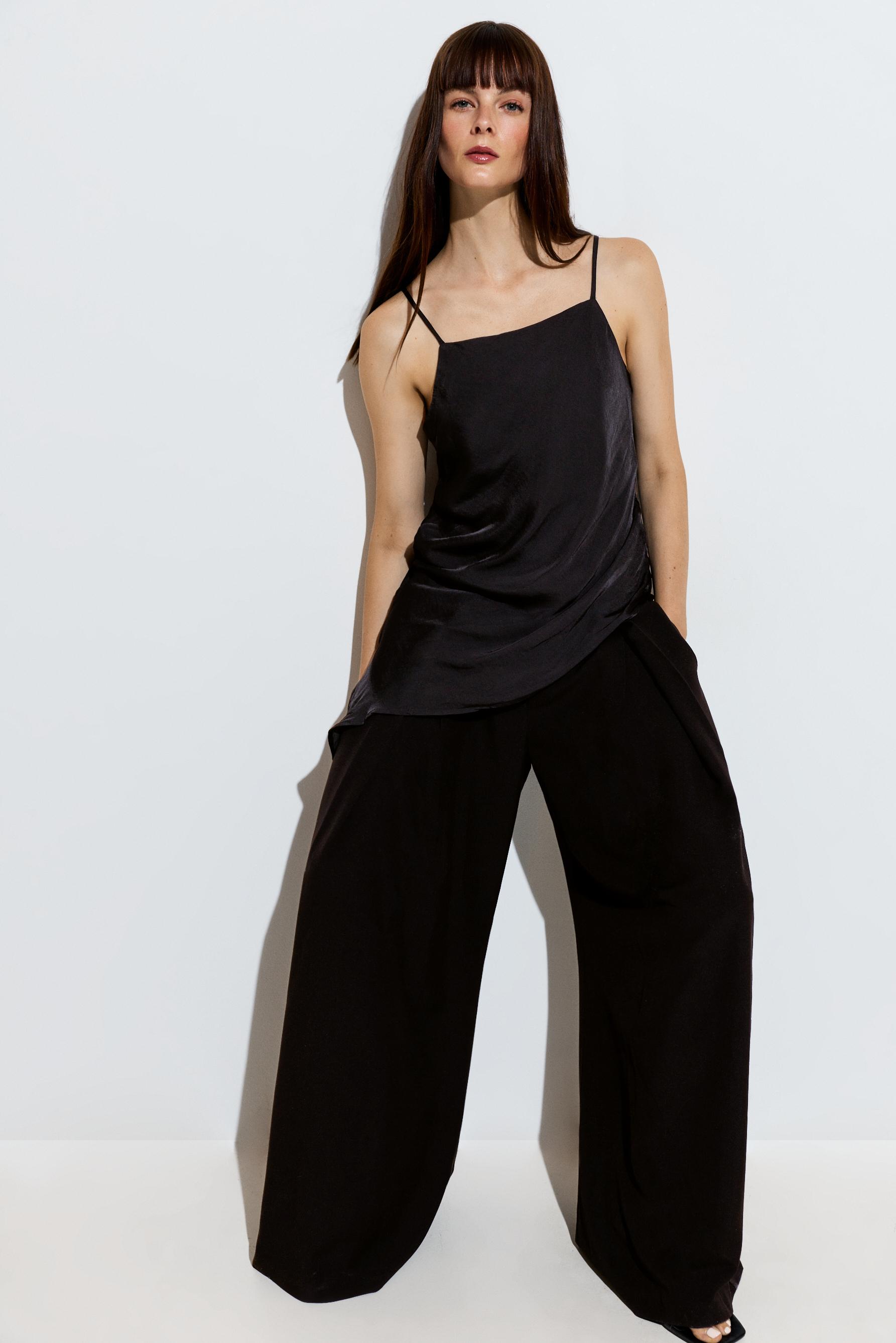 Satin asymmetric top — BLACK