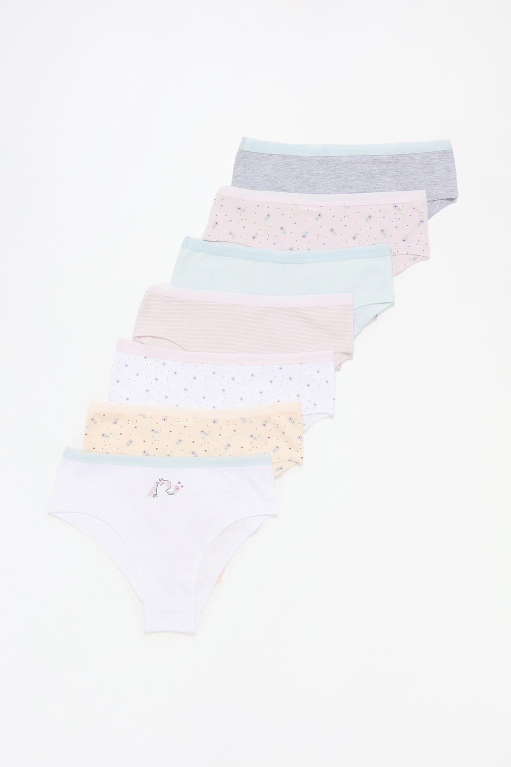 7-pack of floral hipster briefs