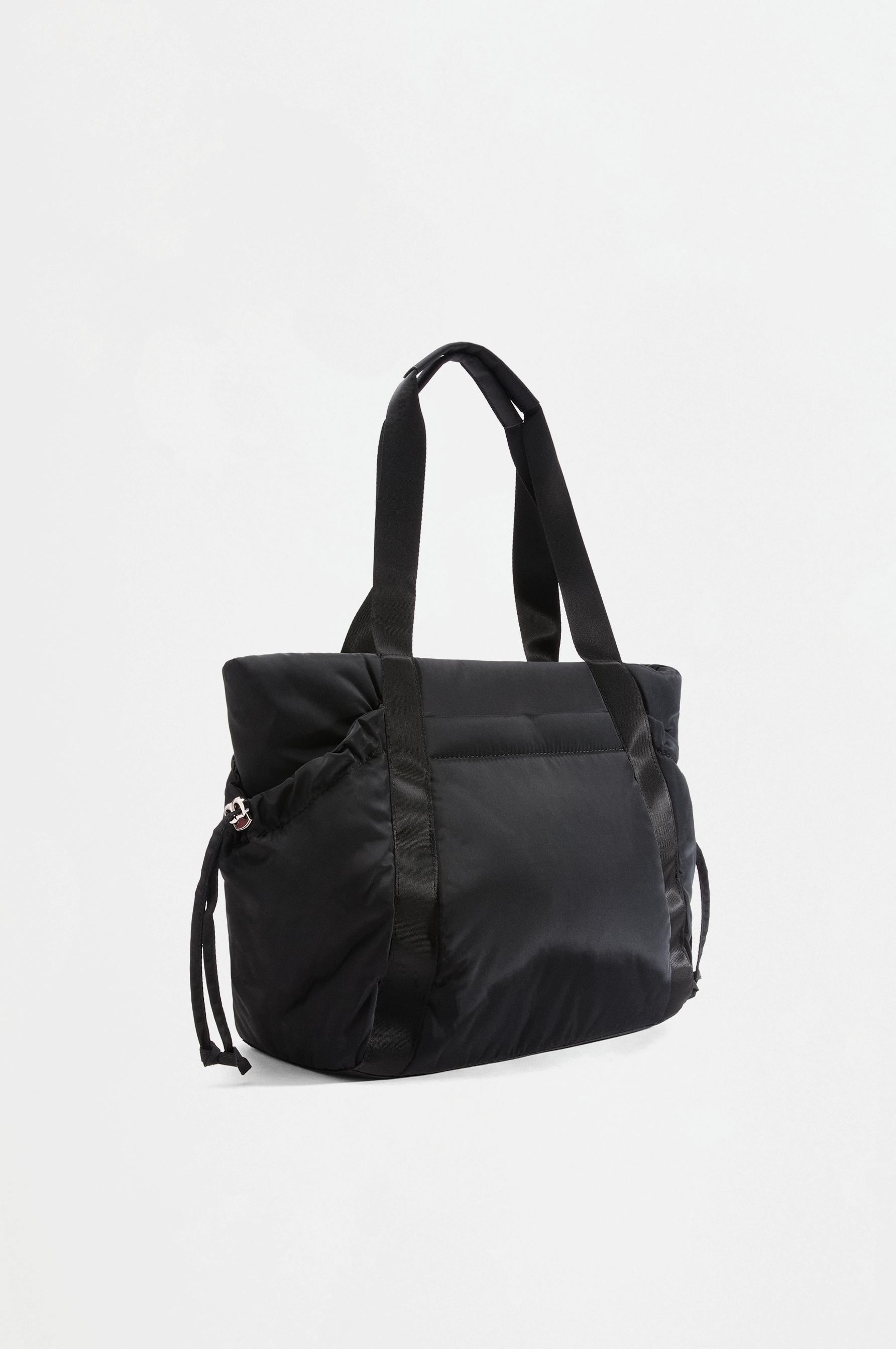 Nylon shopper bag — BLACK