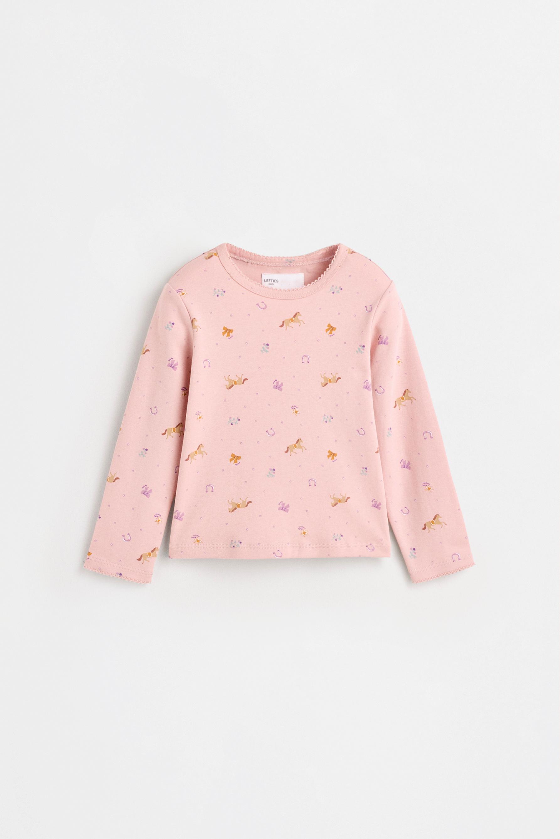 Printed interlock pyjamas — NEON PINK