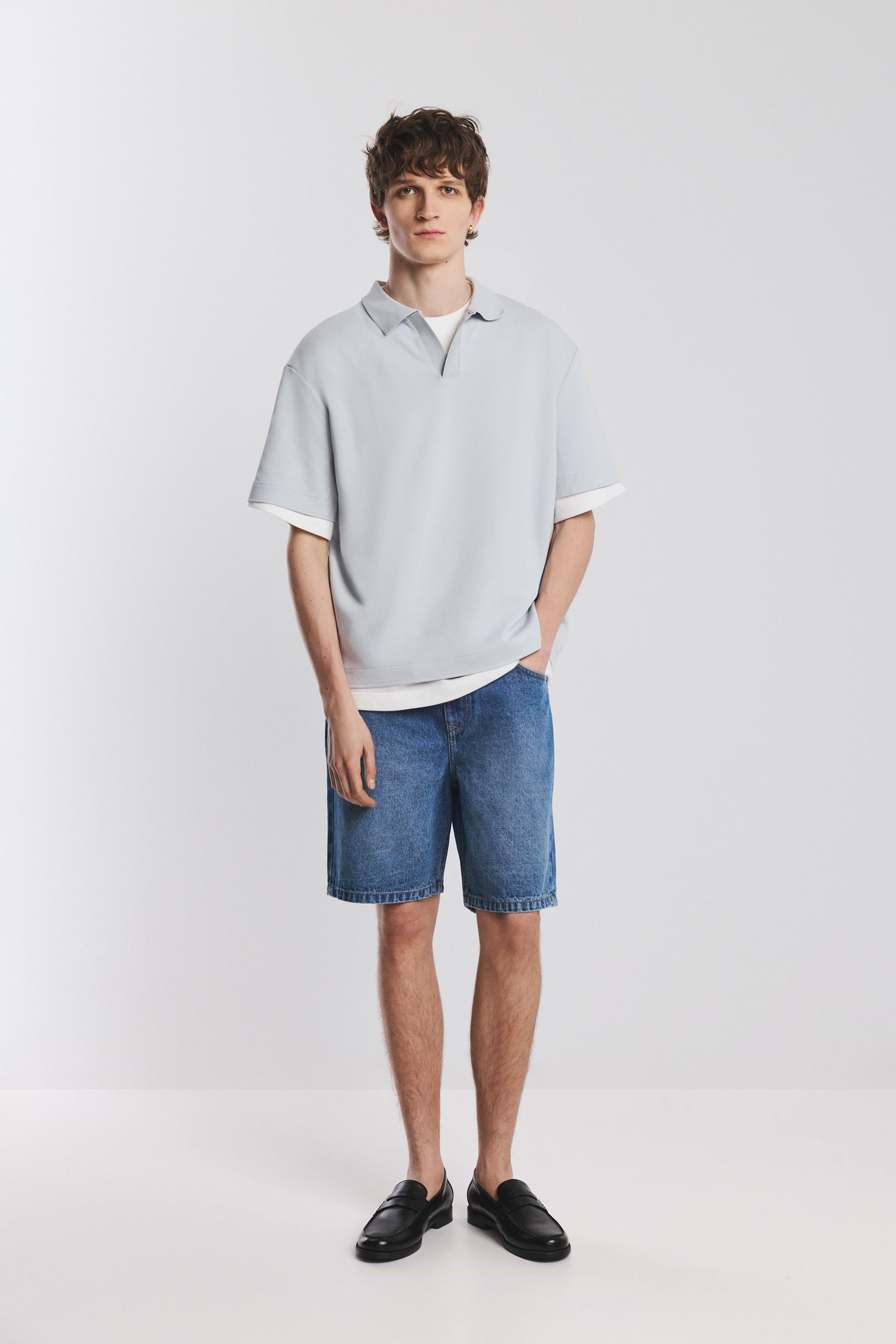 Regular fit denim Bermuda shorts — INDIGO