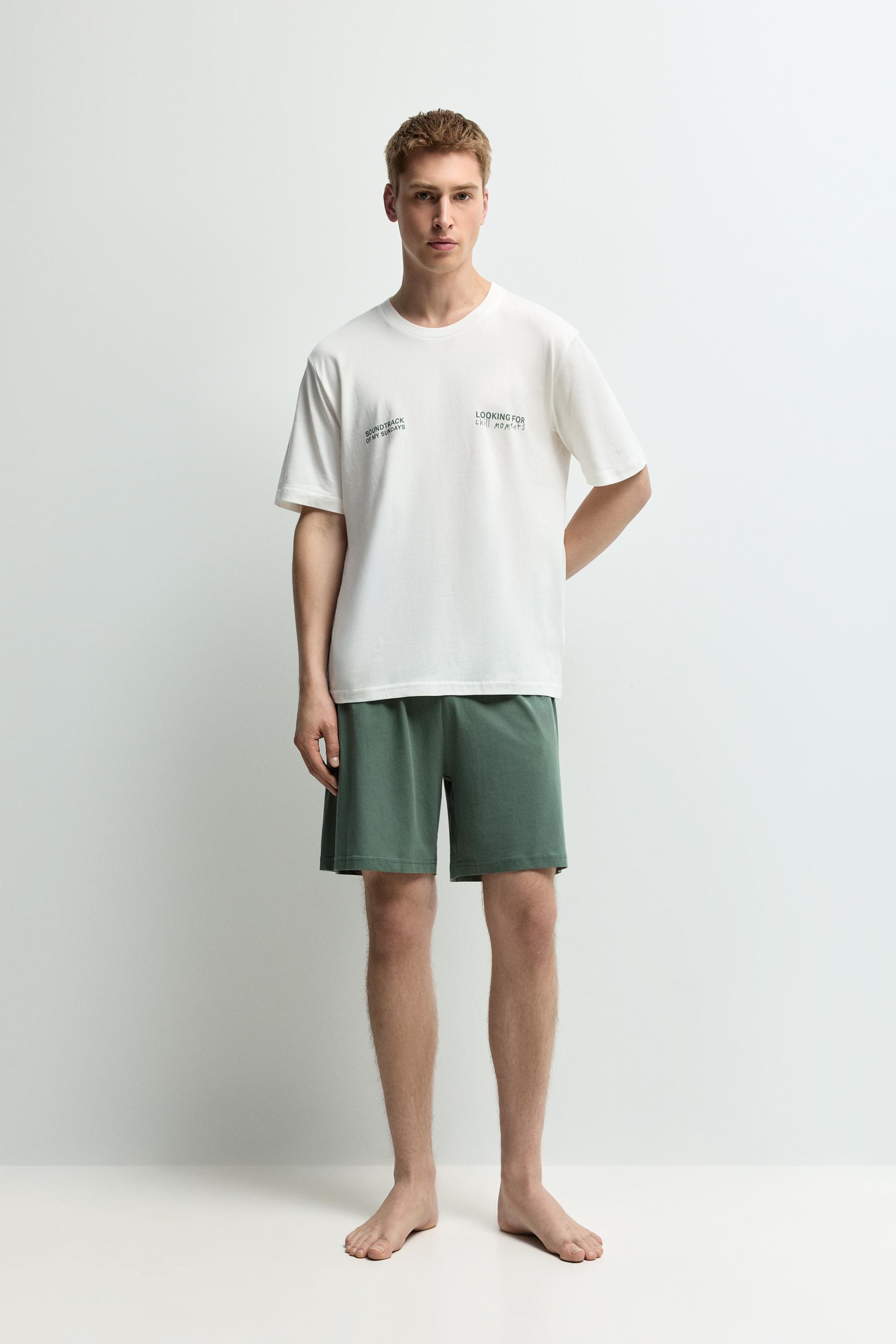 Short printed pyjamas — OFF WHITE