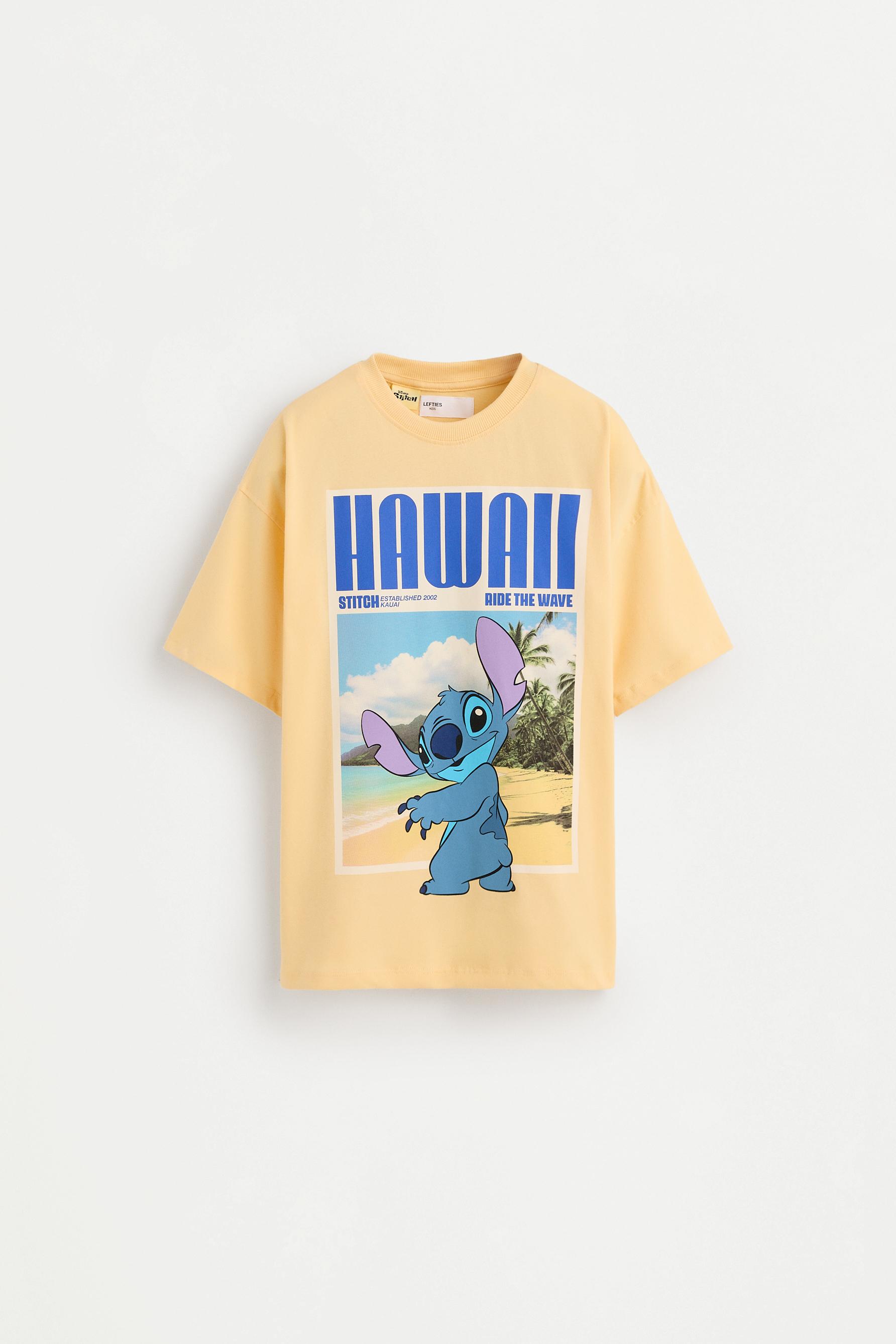 Stitch ©Disney T-shirt with back tag — LIGHT ORANGE