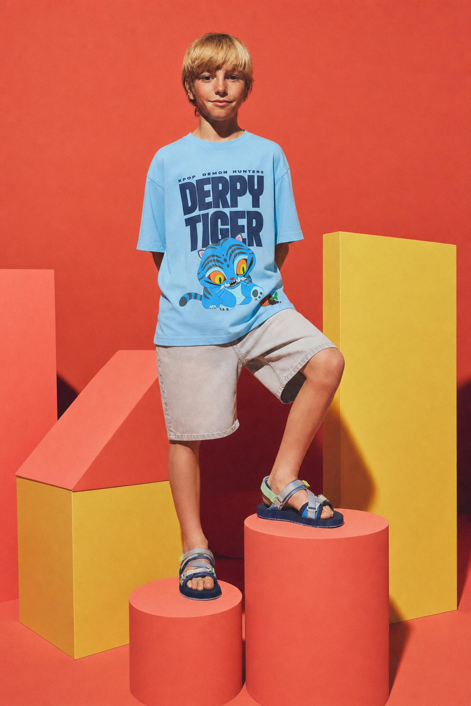 Derpy Tiger K-Pop Demon Hunters™/© Netflix T-shirt — BLUE