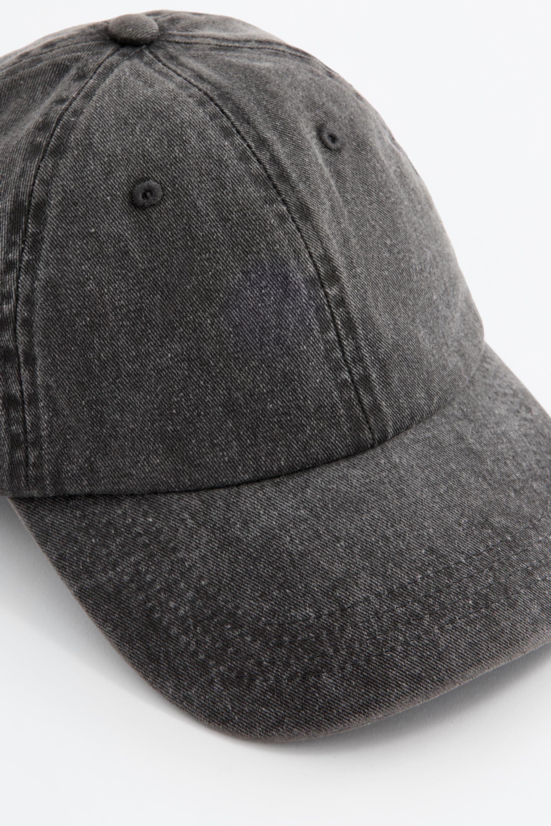 Faded-effect cap — BLACK