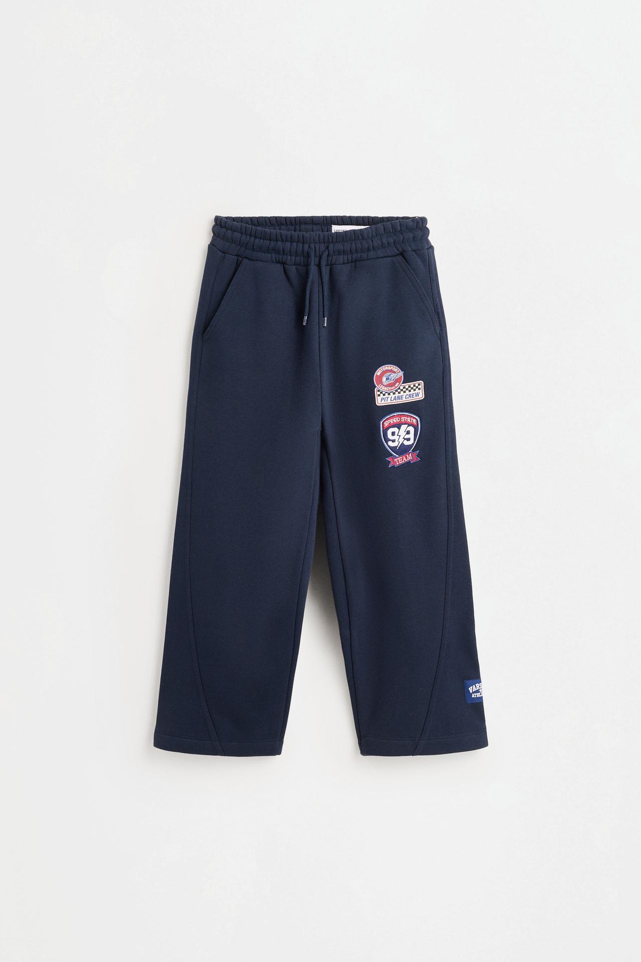 Patch tracksuit trousers — NAVY