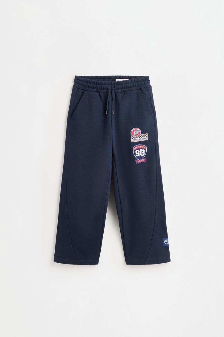 Patch tracksuit trousers — NAVY