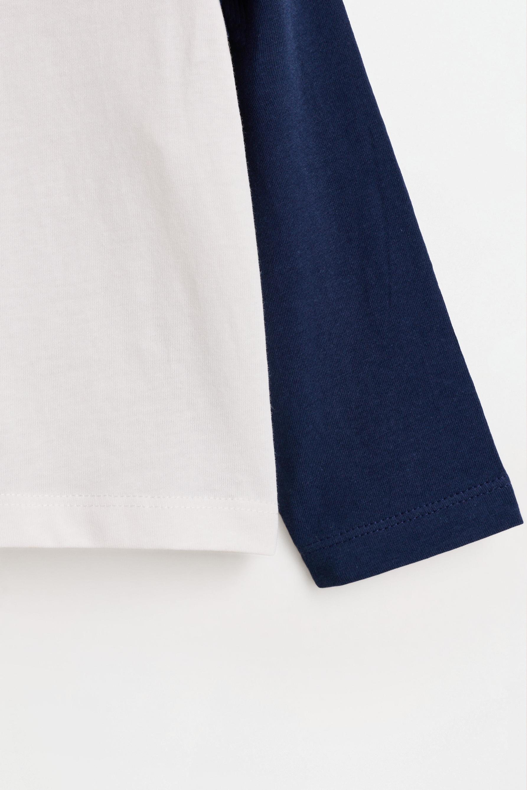 Slogan raglan sleeve T-shirt — NAVY