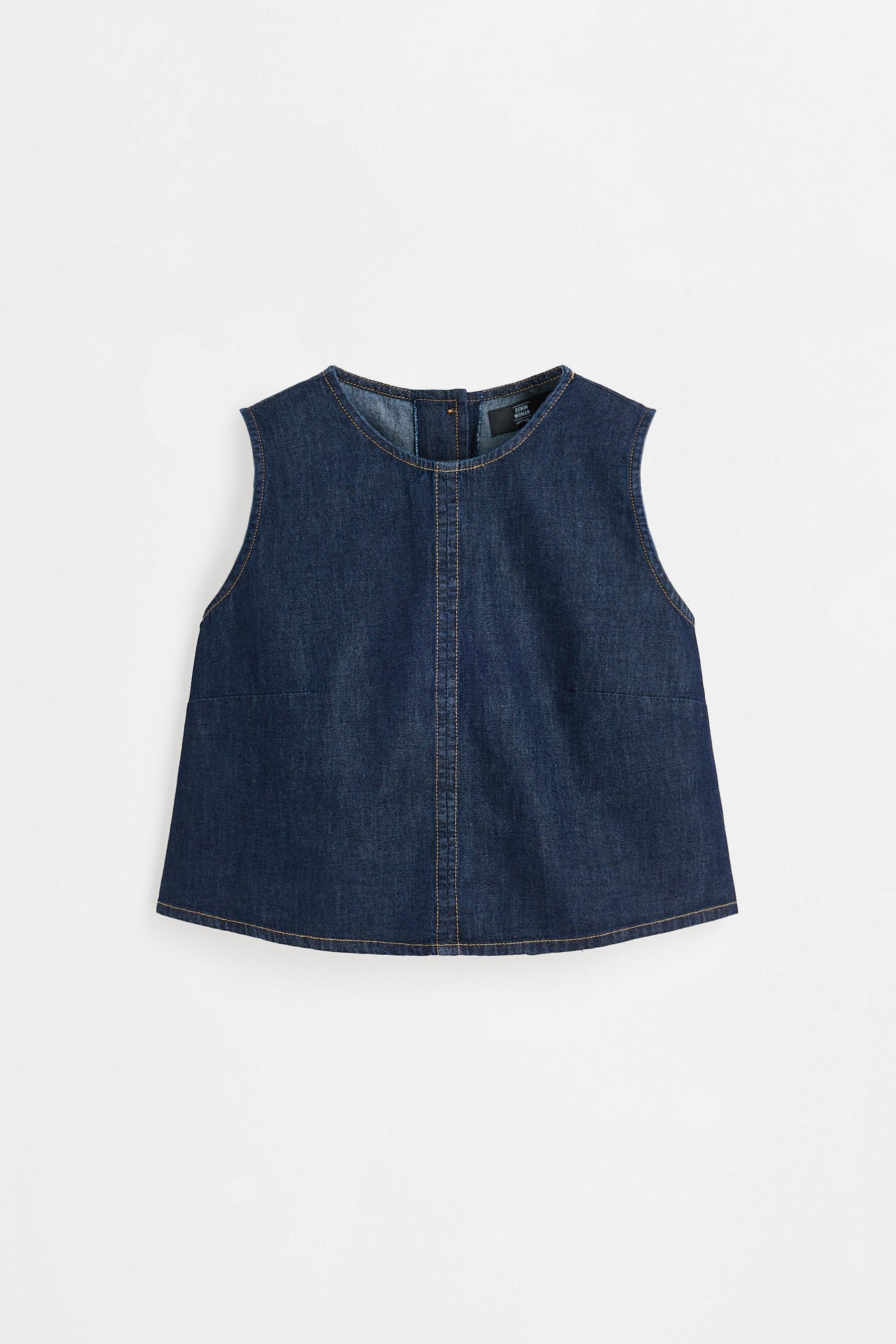 Denim top — NAVY