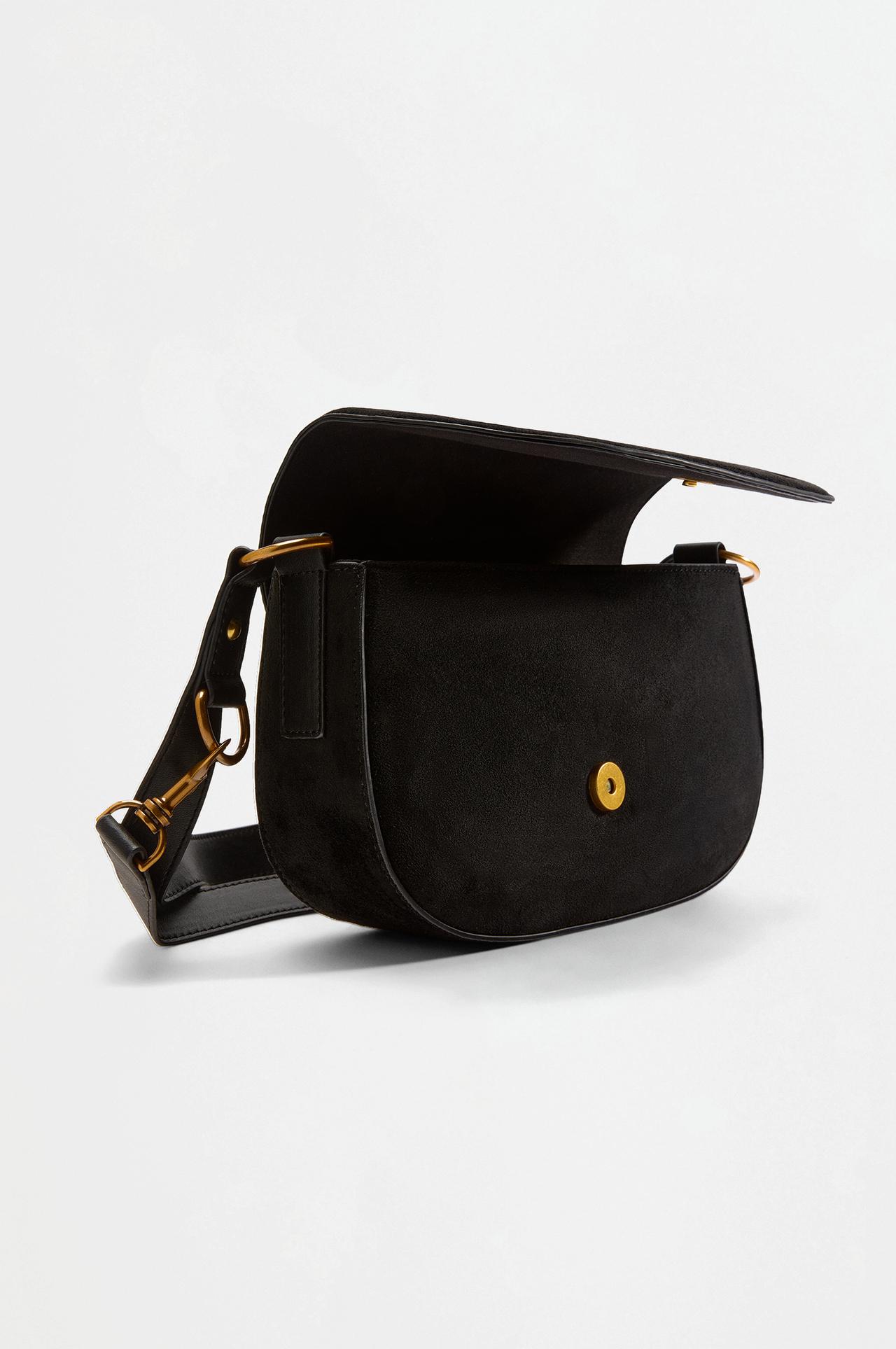 Multiway flap shoulder bag — BLACK