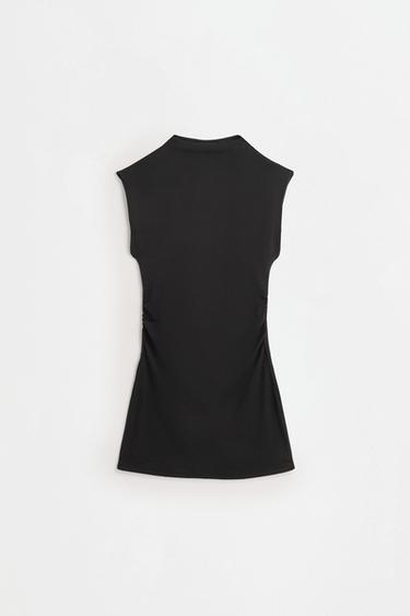 Fitted ruched dress — BLACK 6