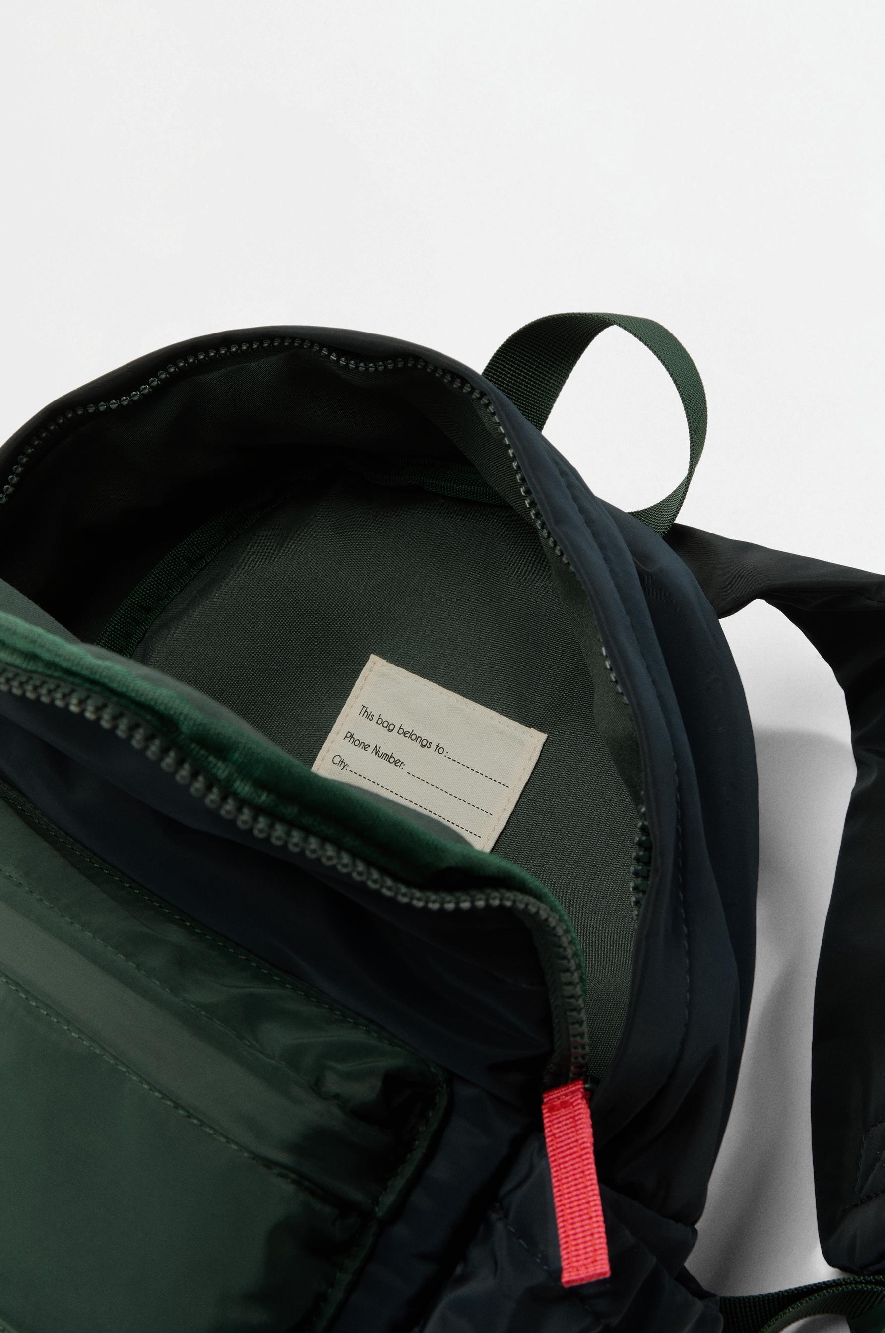 Quilted backpack — NAVY BLUE