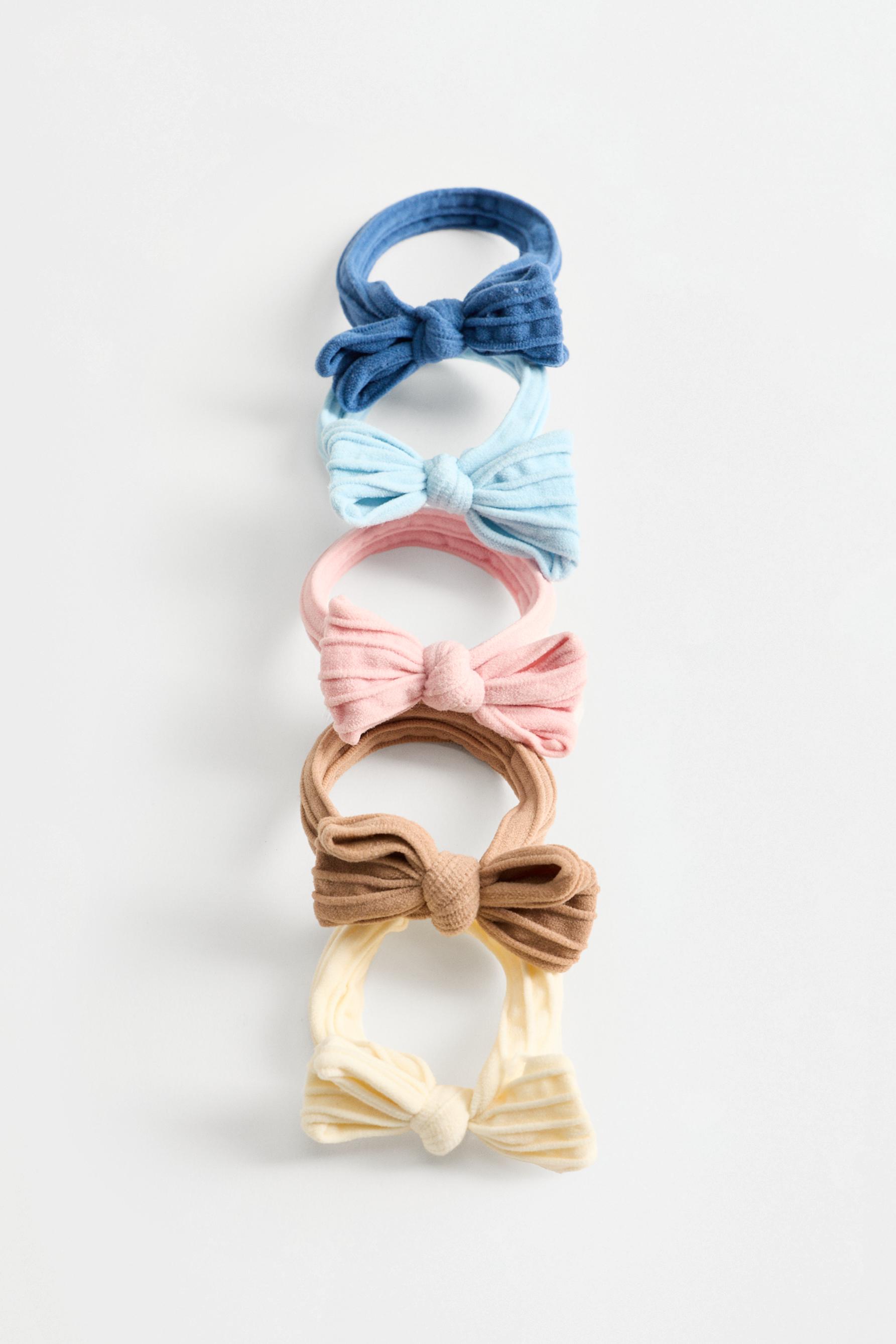 Bow hair ties (10-pack) — BLUE