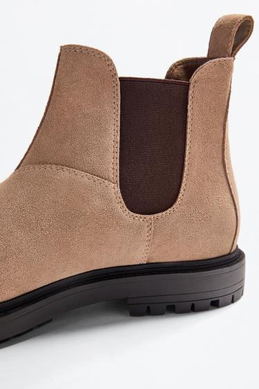 Leather Chelsea ankle boots — BEIGE 4
