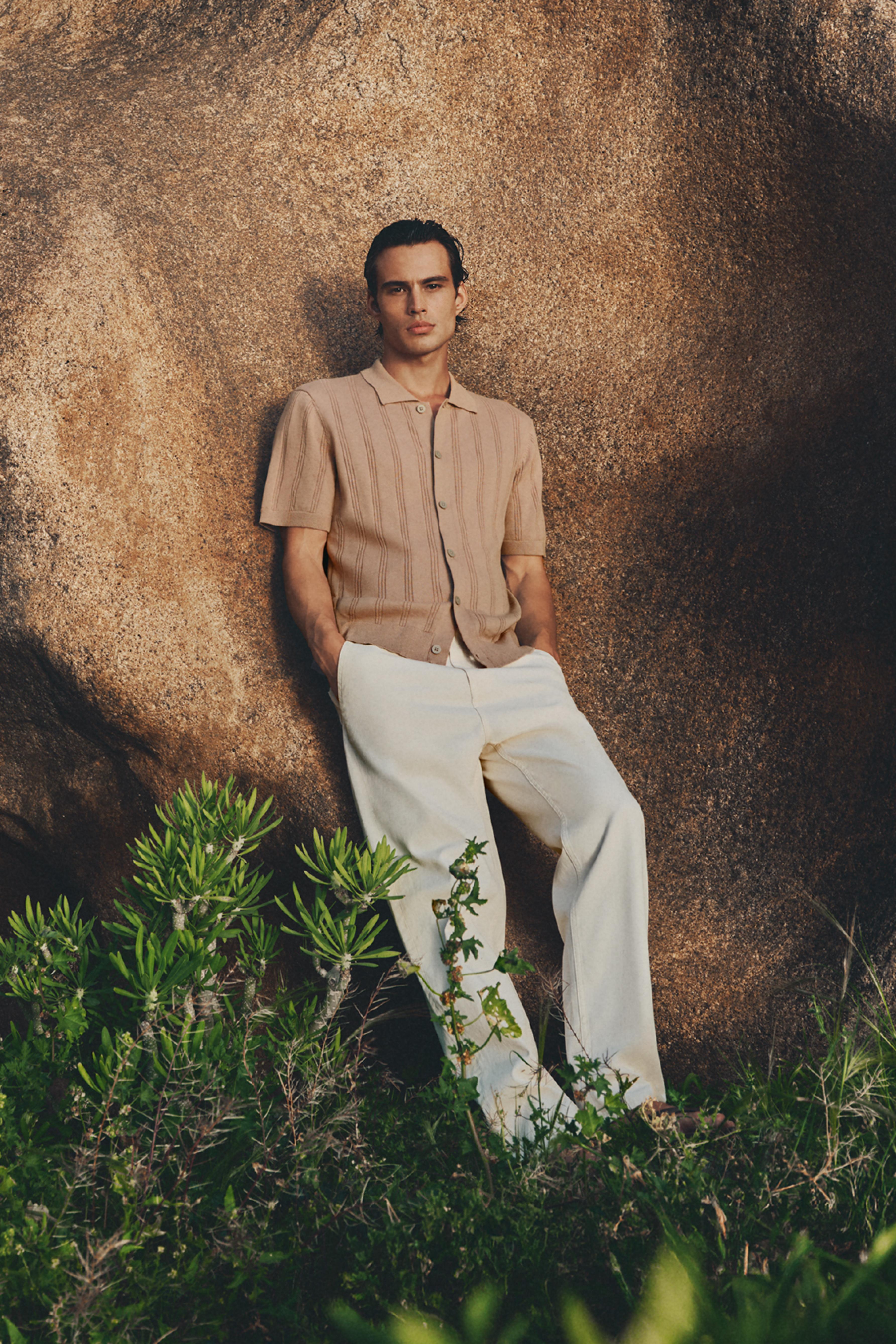 Cotton - linen smart trousers — WHITE