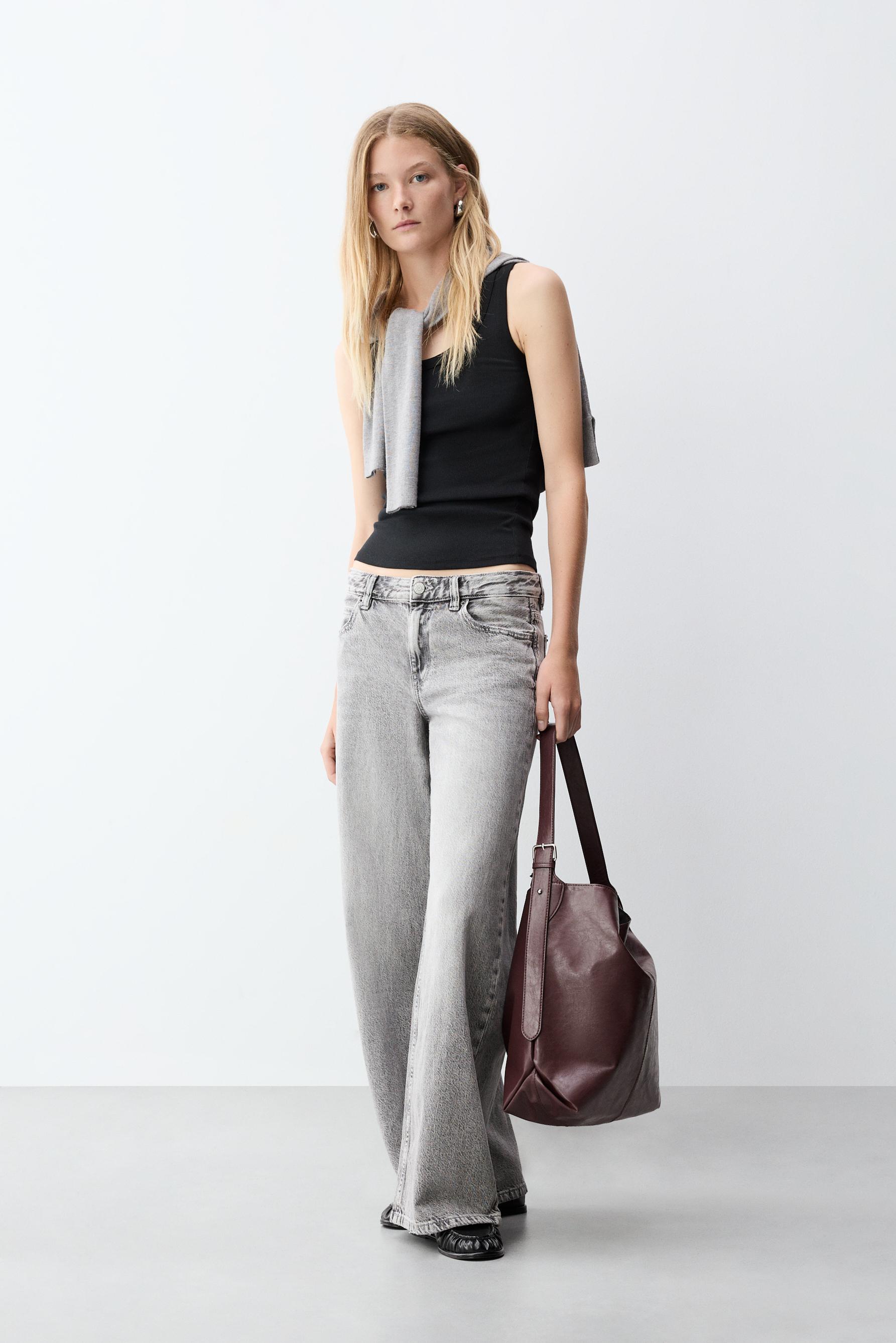 Jeans wide leg low waist