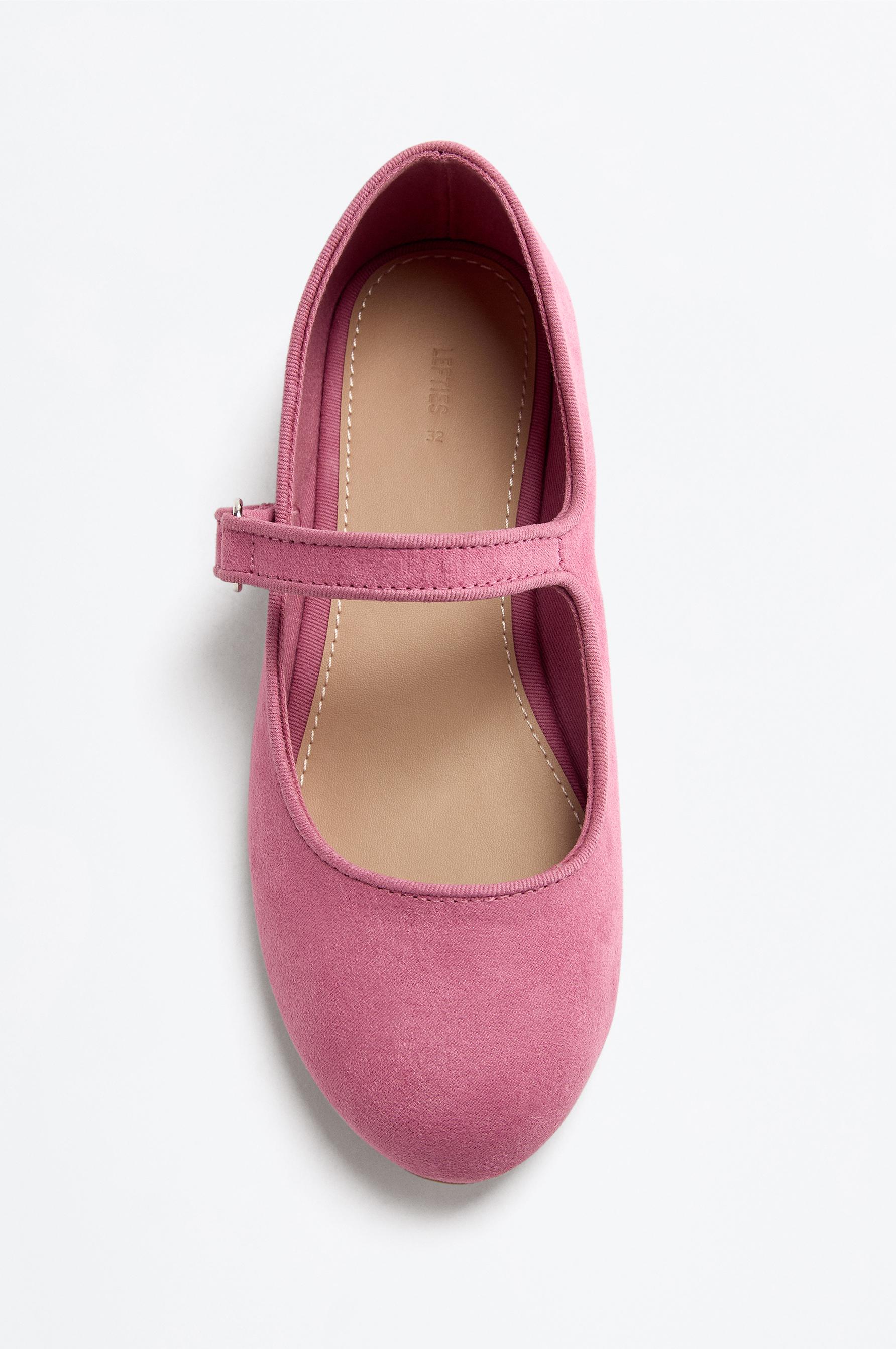 Mary Jane ballerina flat — RASPBERRY