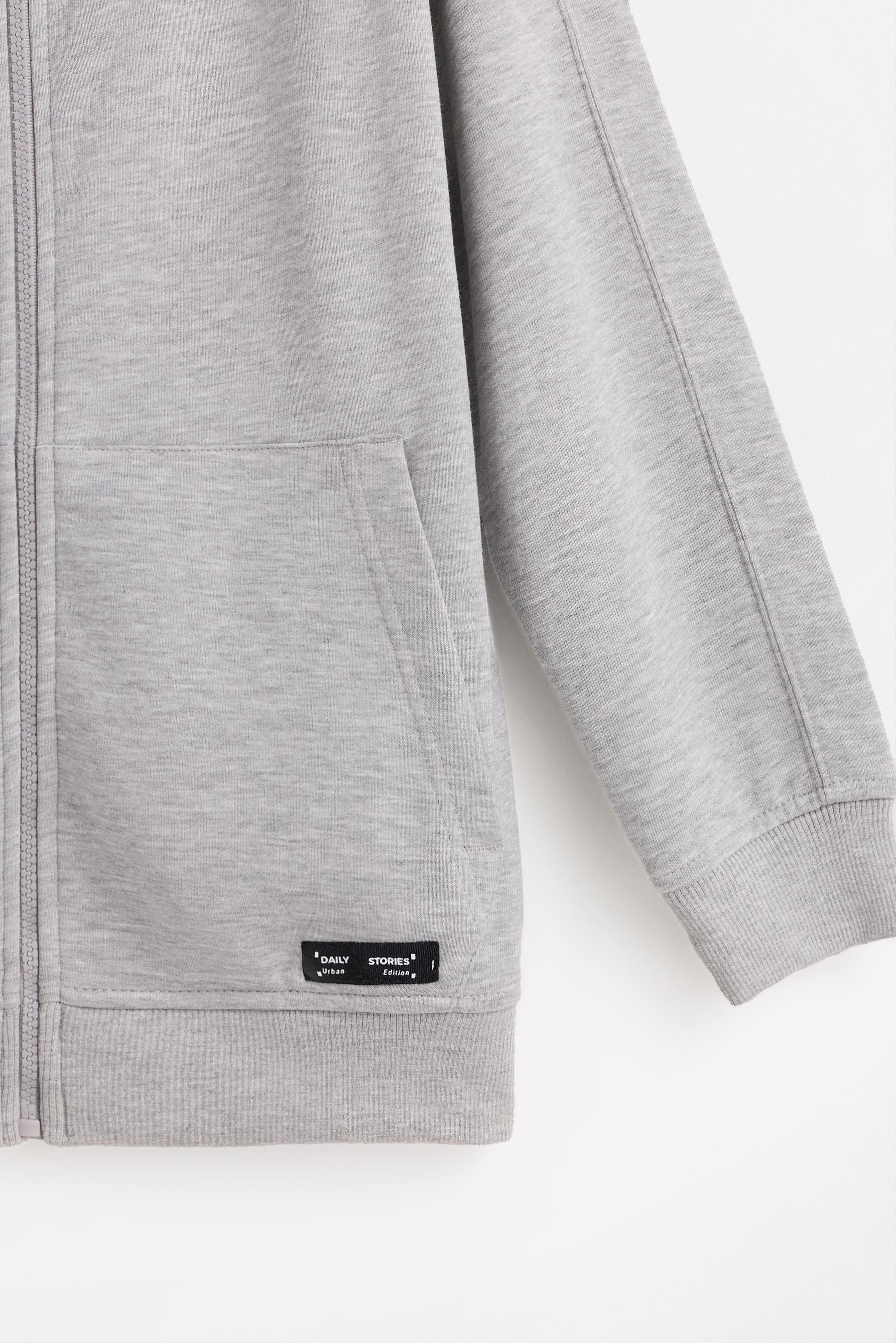Zip-up sweatshirt — GREY MARL