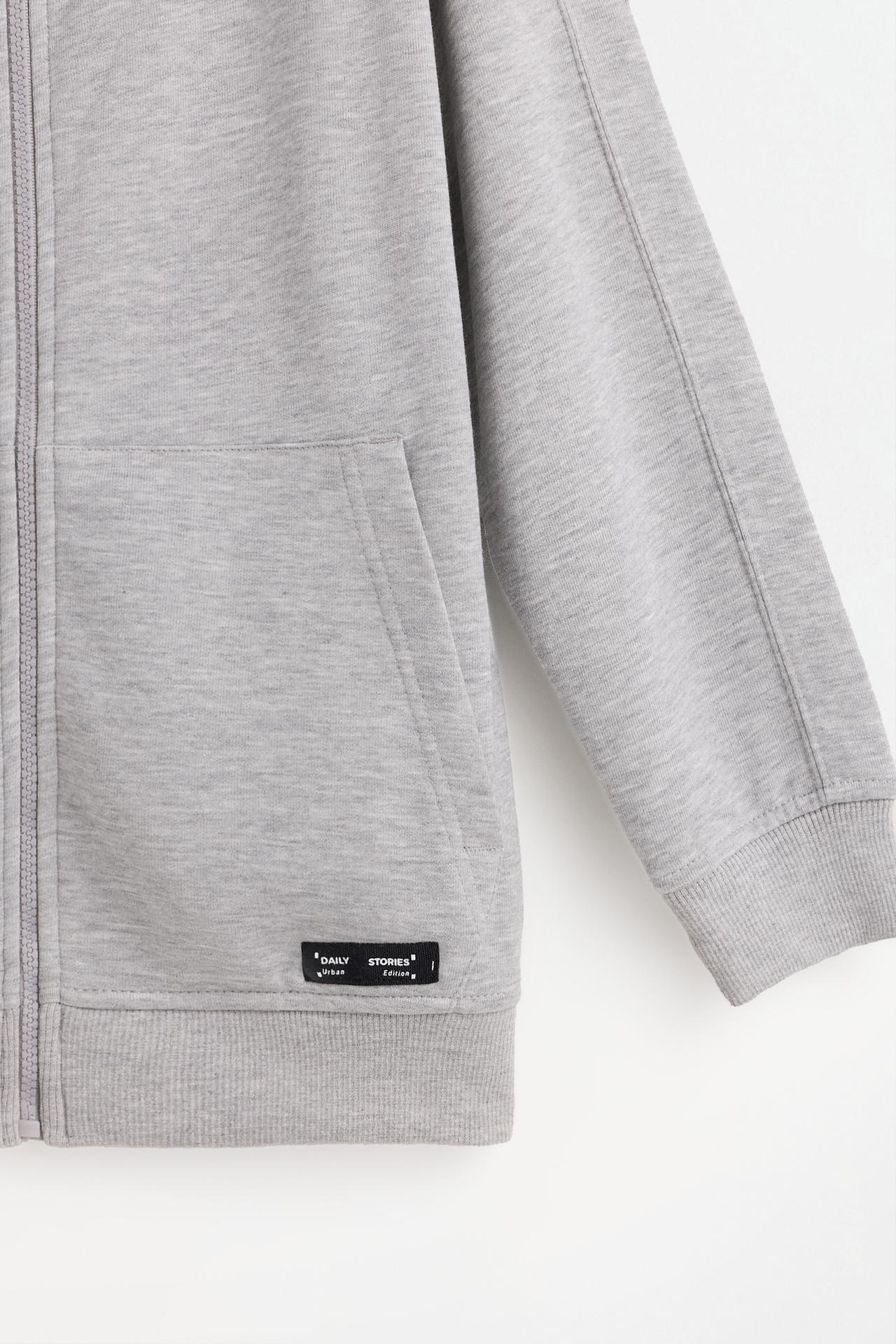 Zip-up sweatshirt — GREY MARL