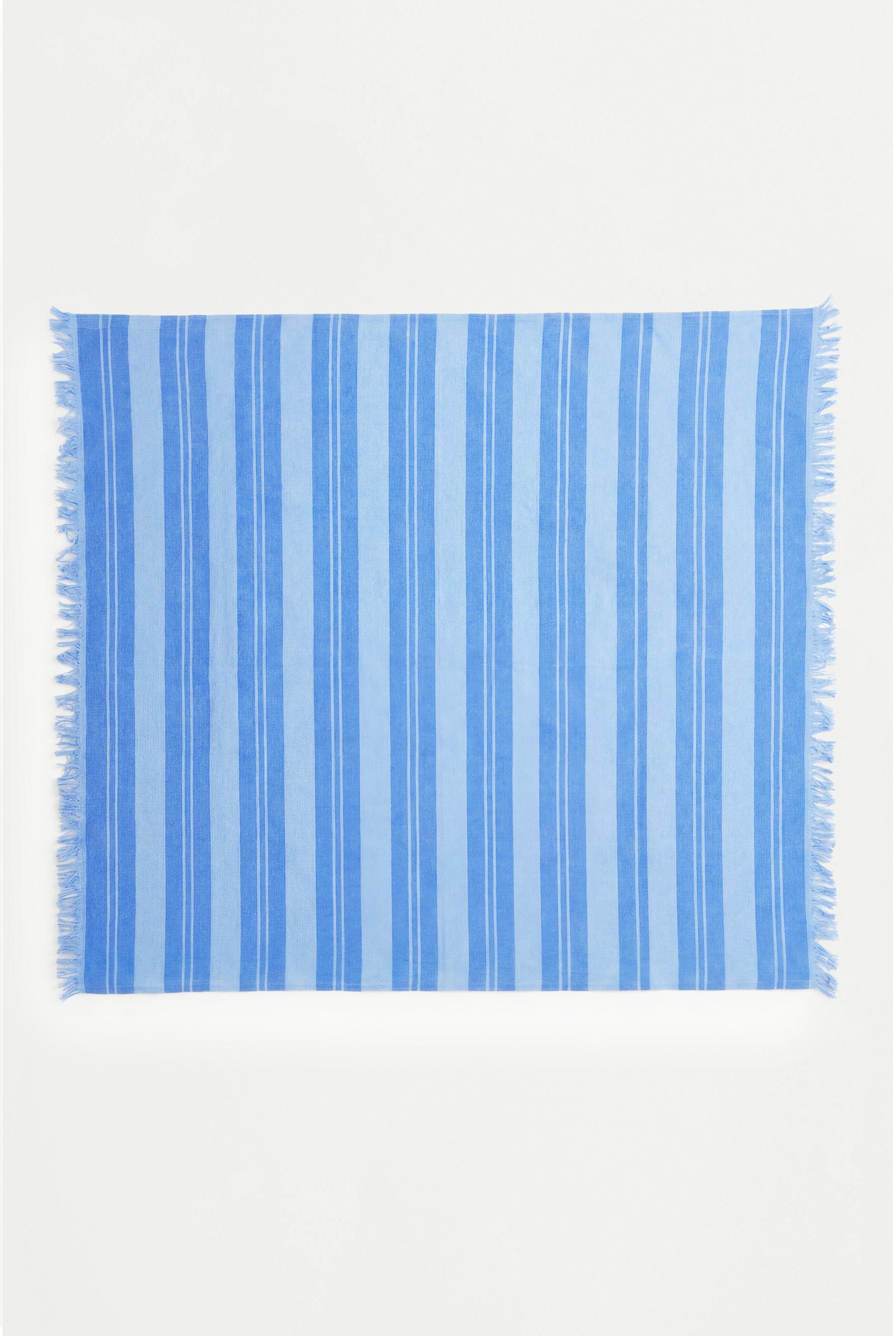 Striped XL pareo — BLUE