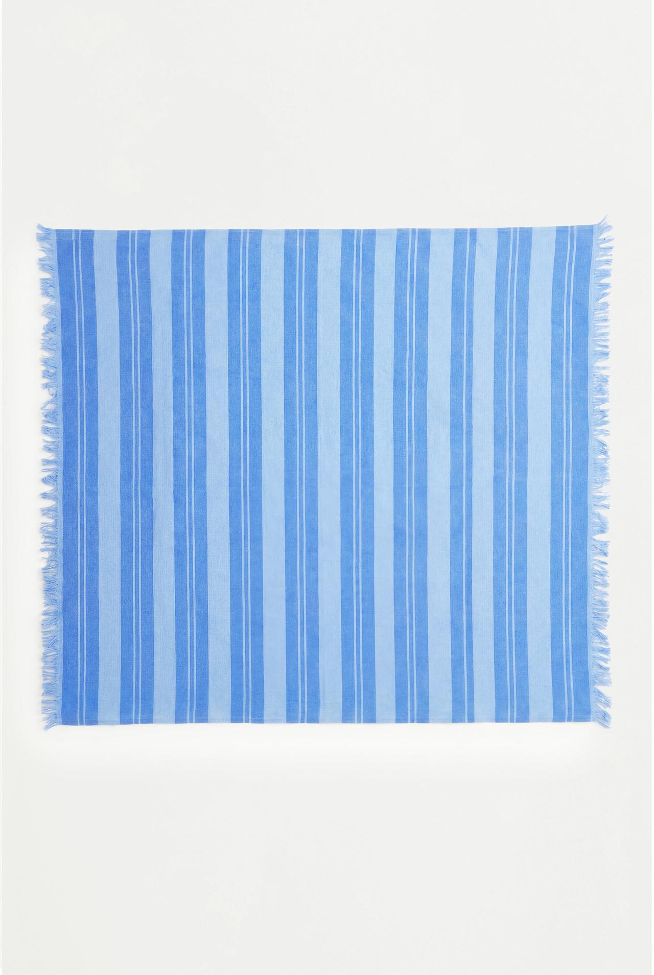 Striped XL pareo — BLUE