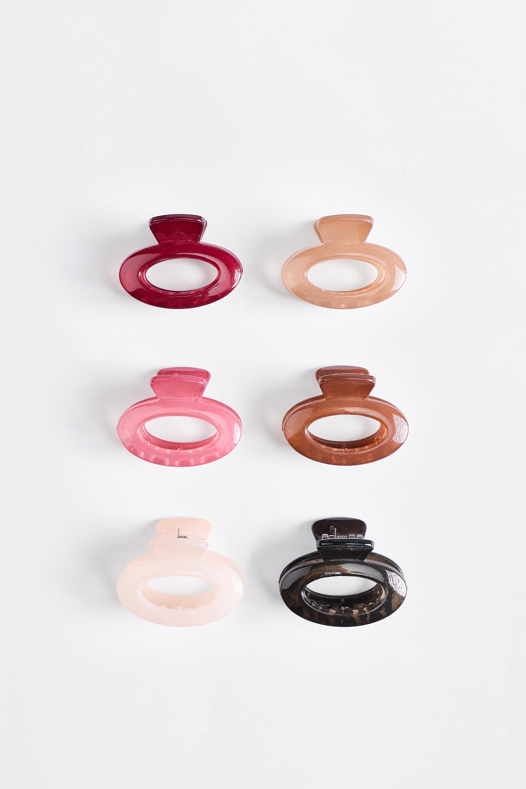 Hair clips (6-pack) — ECRU