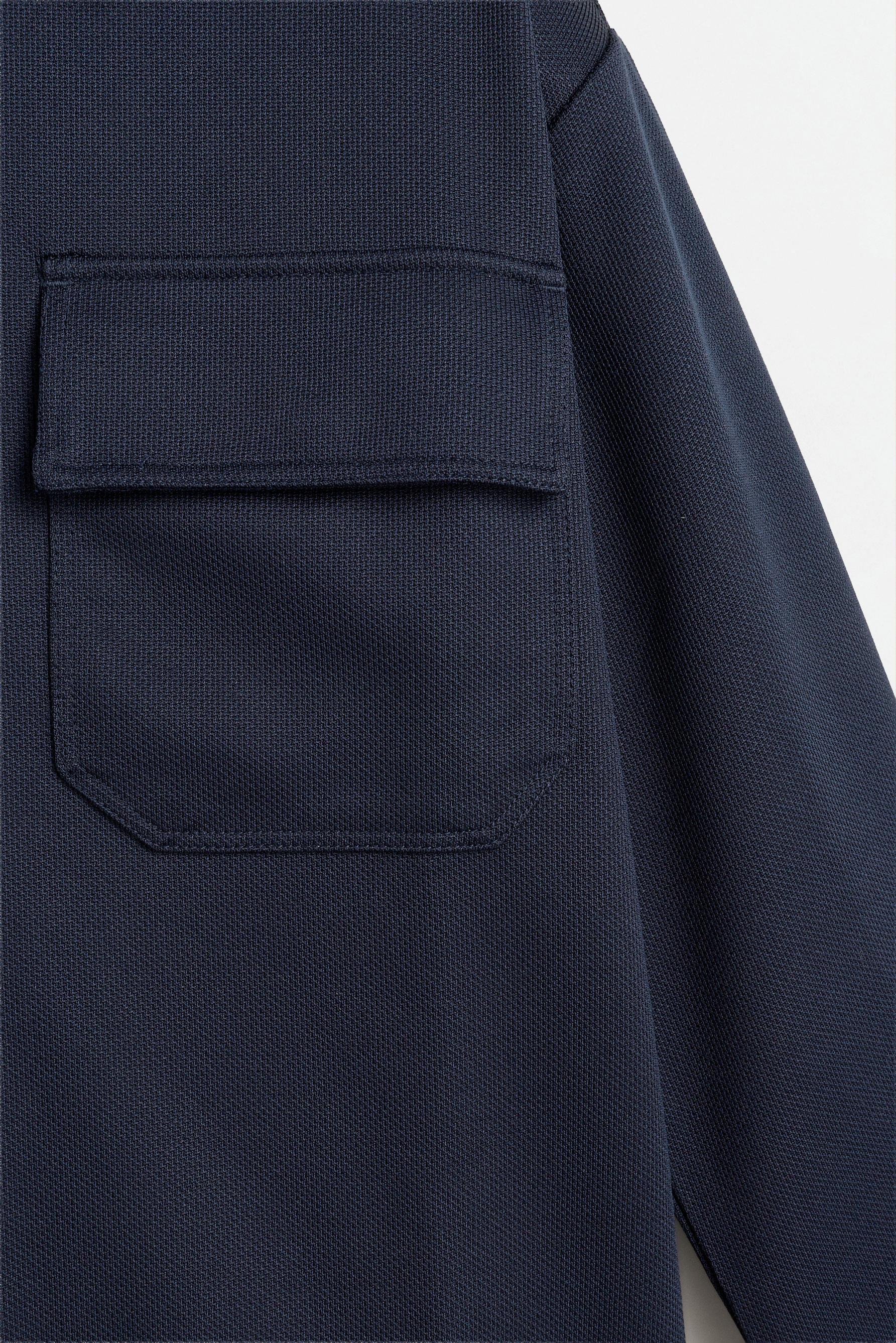 Micro piqué shirt — NAVY