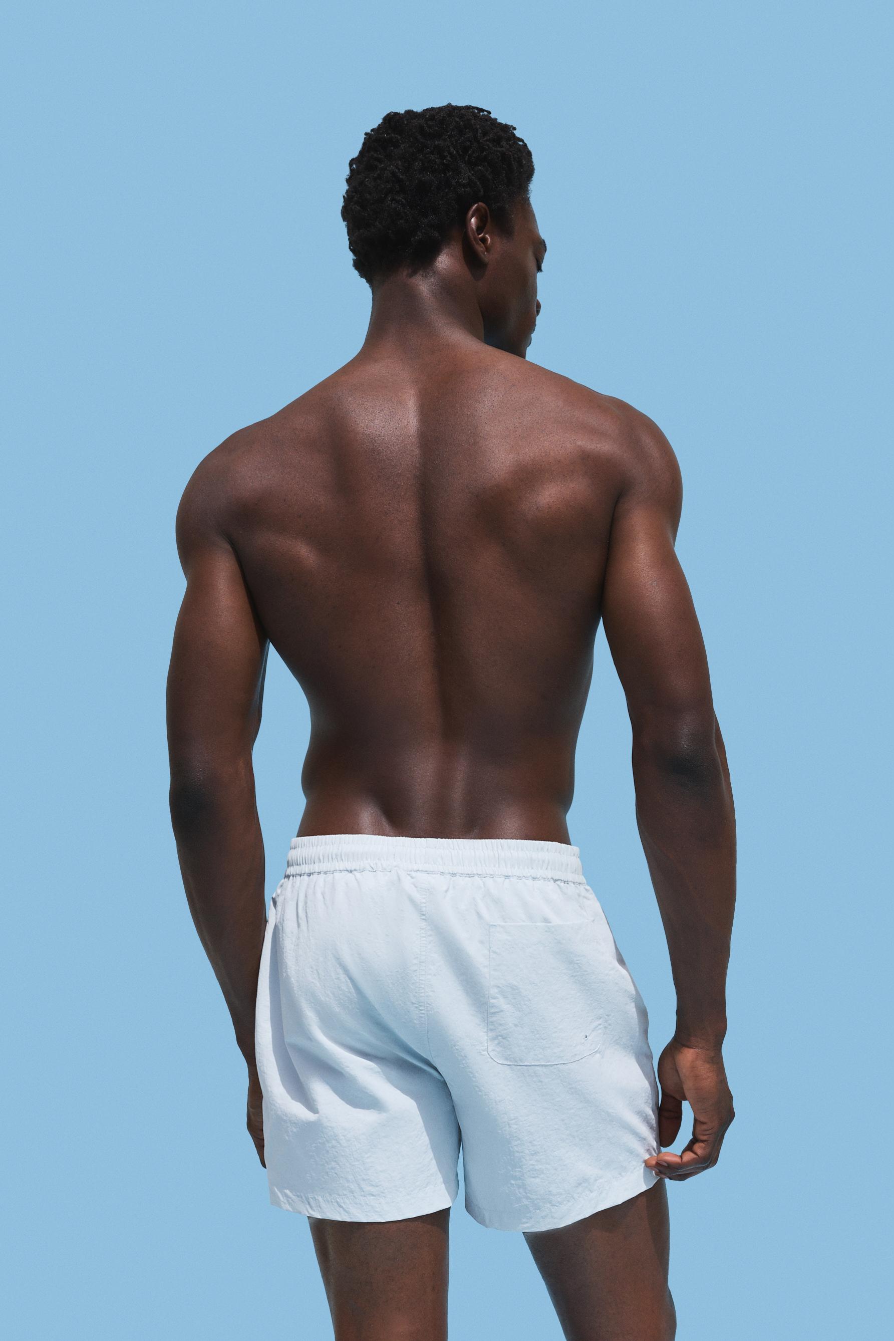 Coloro x Lefties straight swim trunks — SKY BLUE