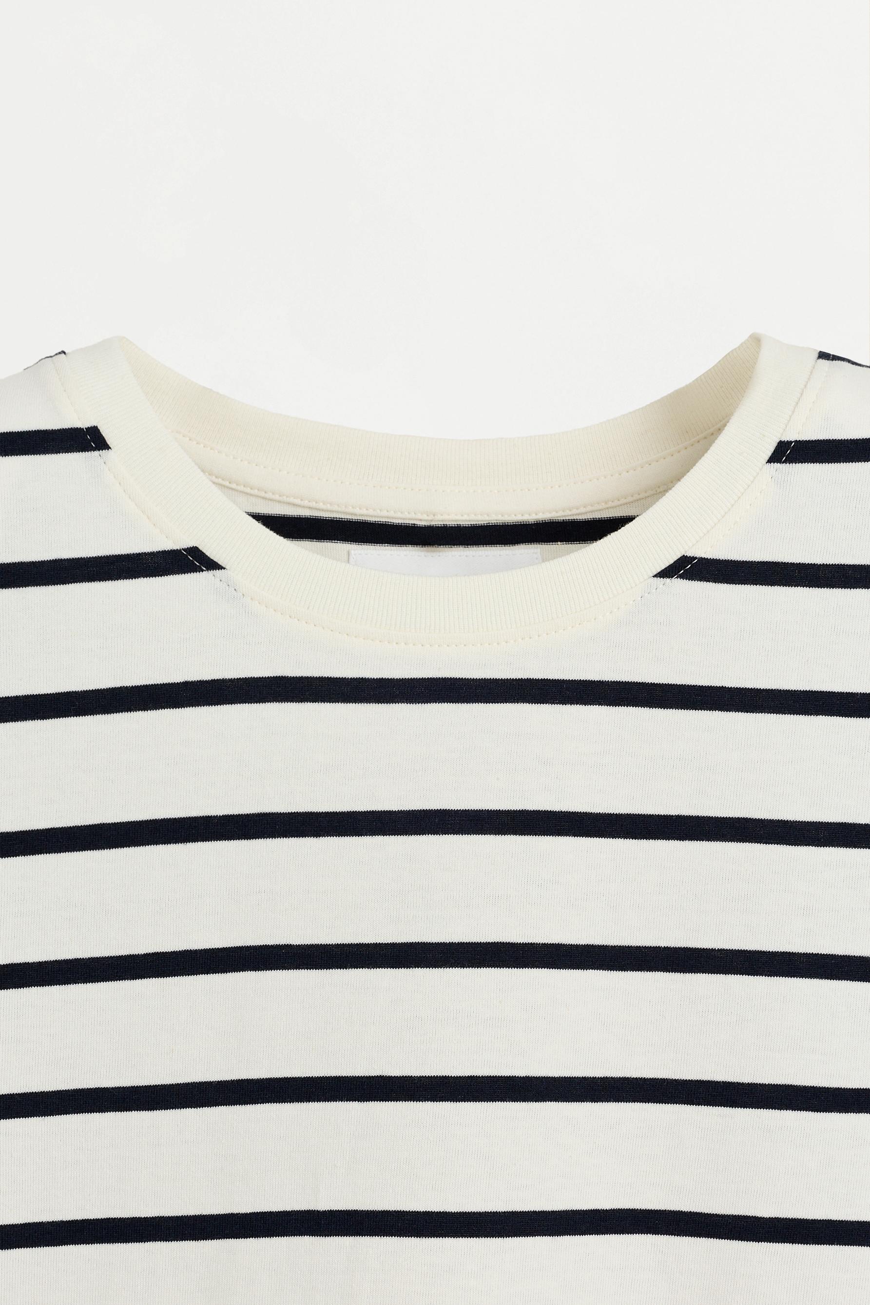 Basic round neck T-shirt — STRIPED