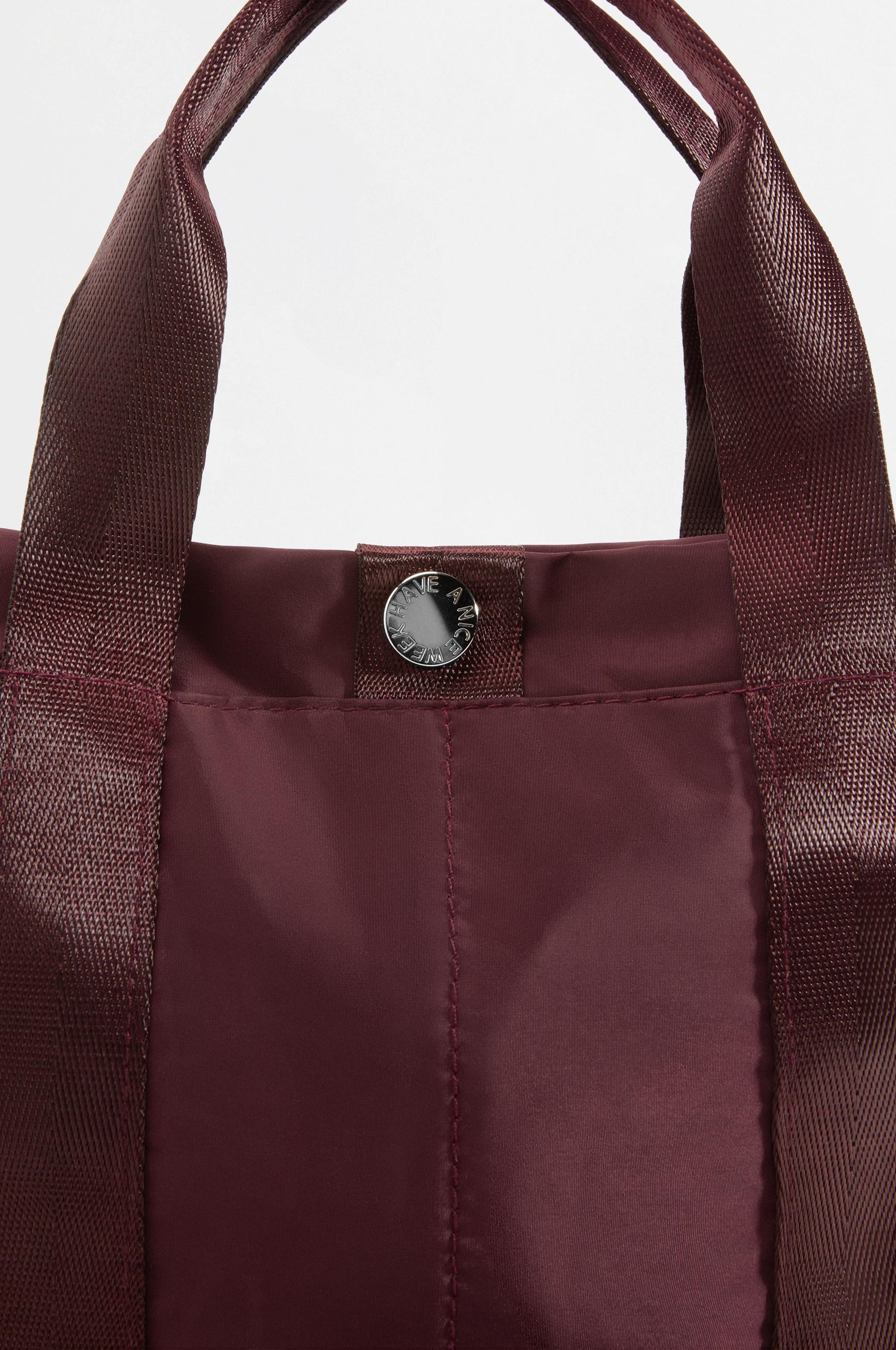 Mini nylon crossbody bag — BURGUNDY