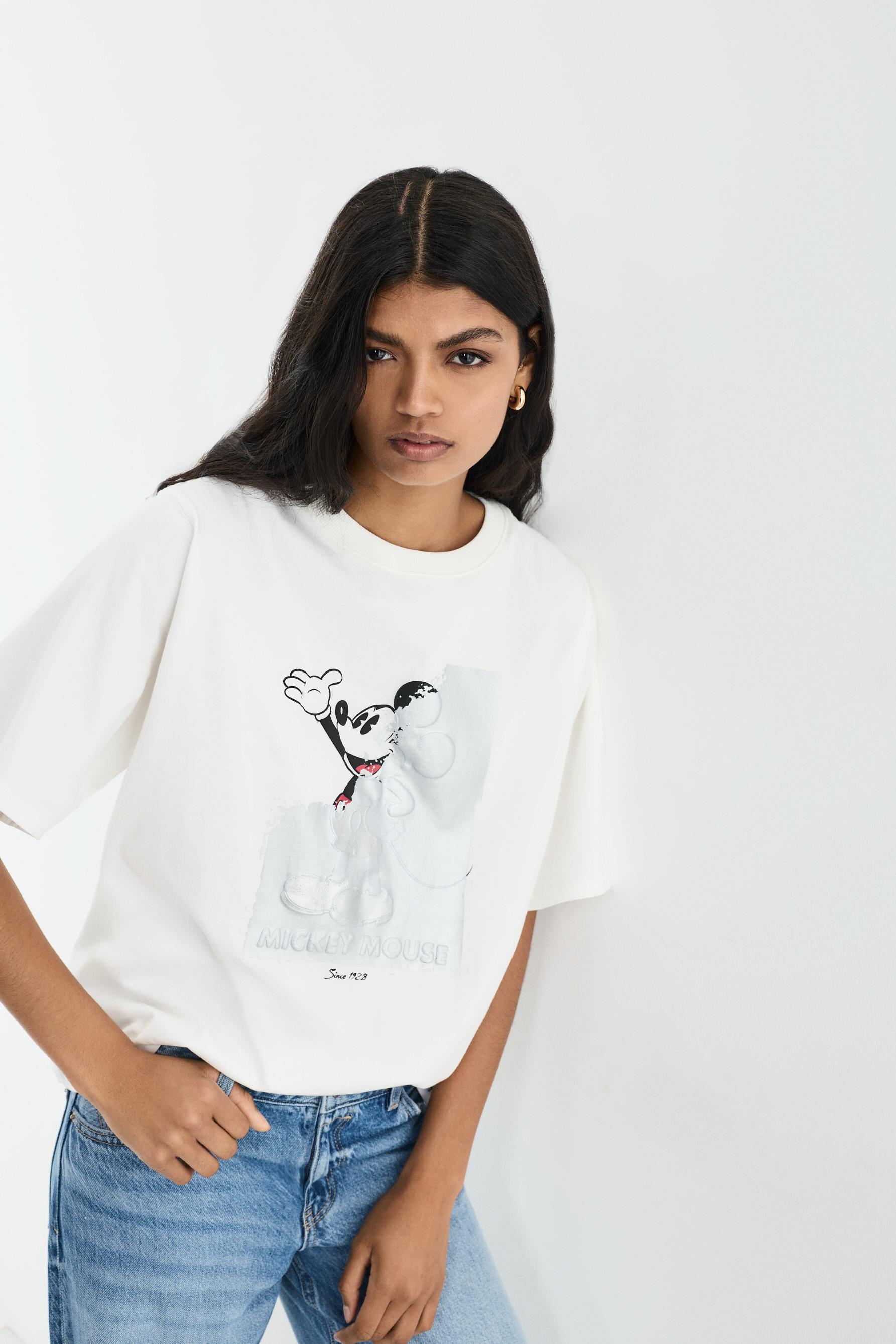 Metallic Mickey Mouse ©Disney T-shirt — OFF WHITE