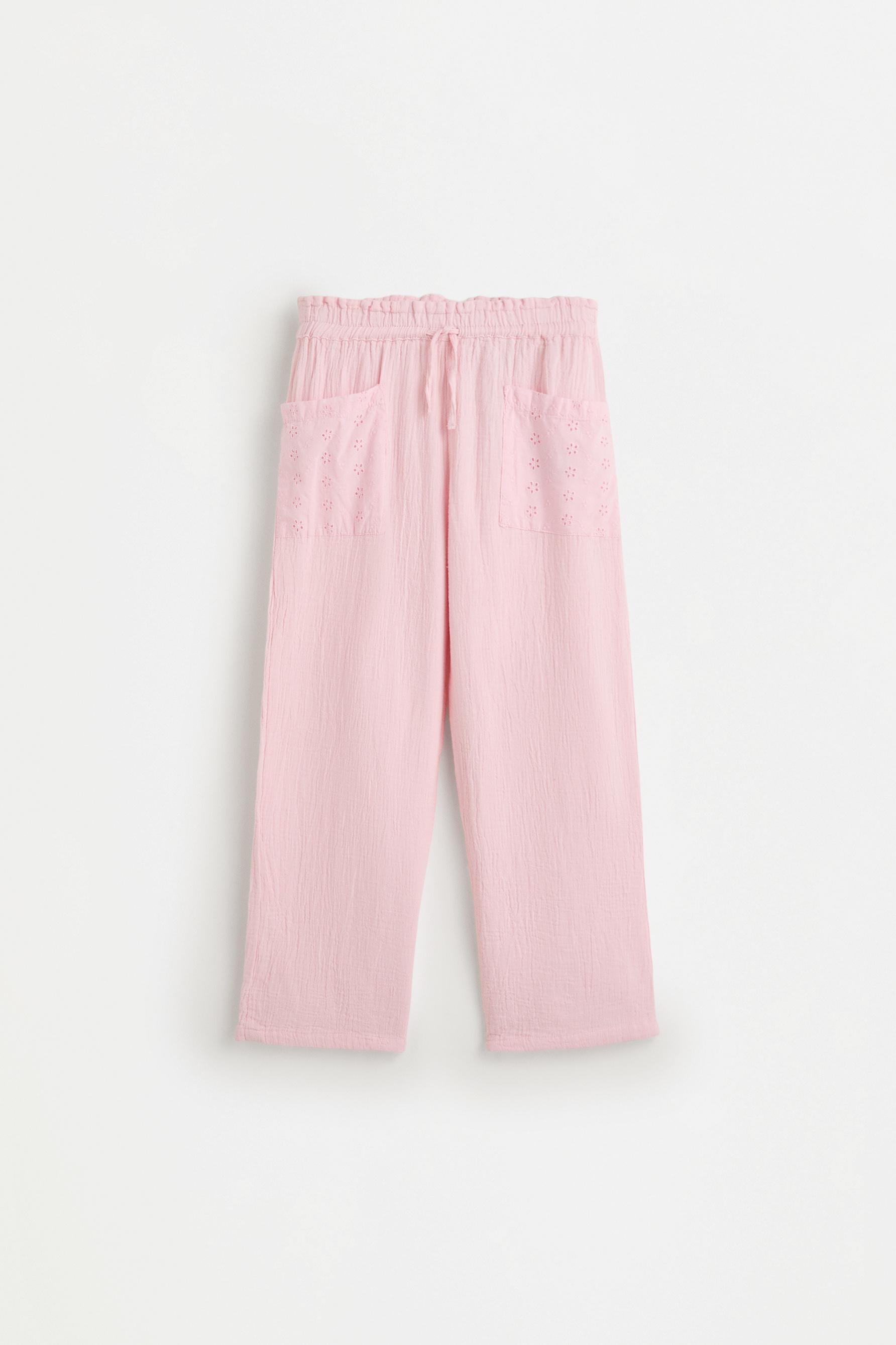 Swiss embroidery culottes — PINK