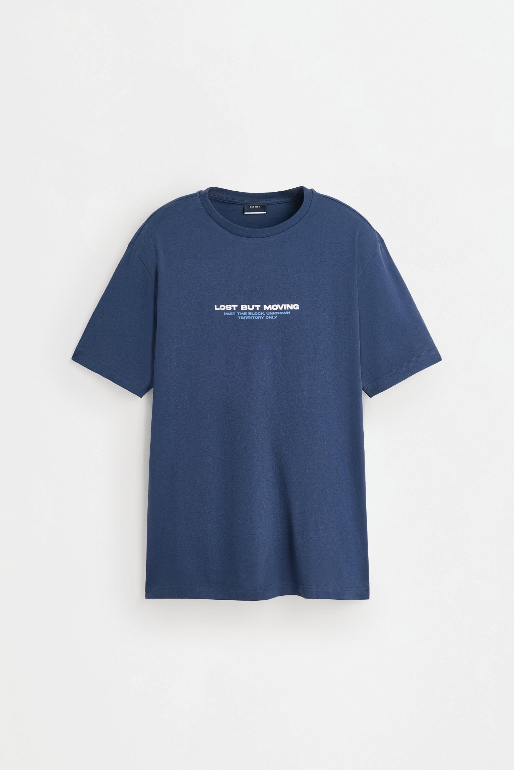Slogan T-shirt — DARK BLUE