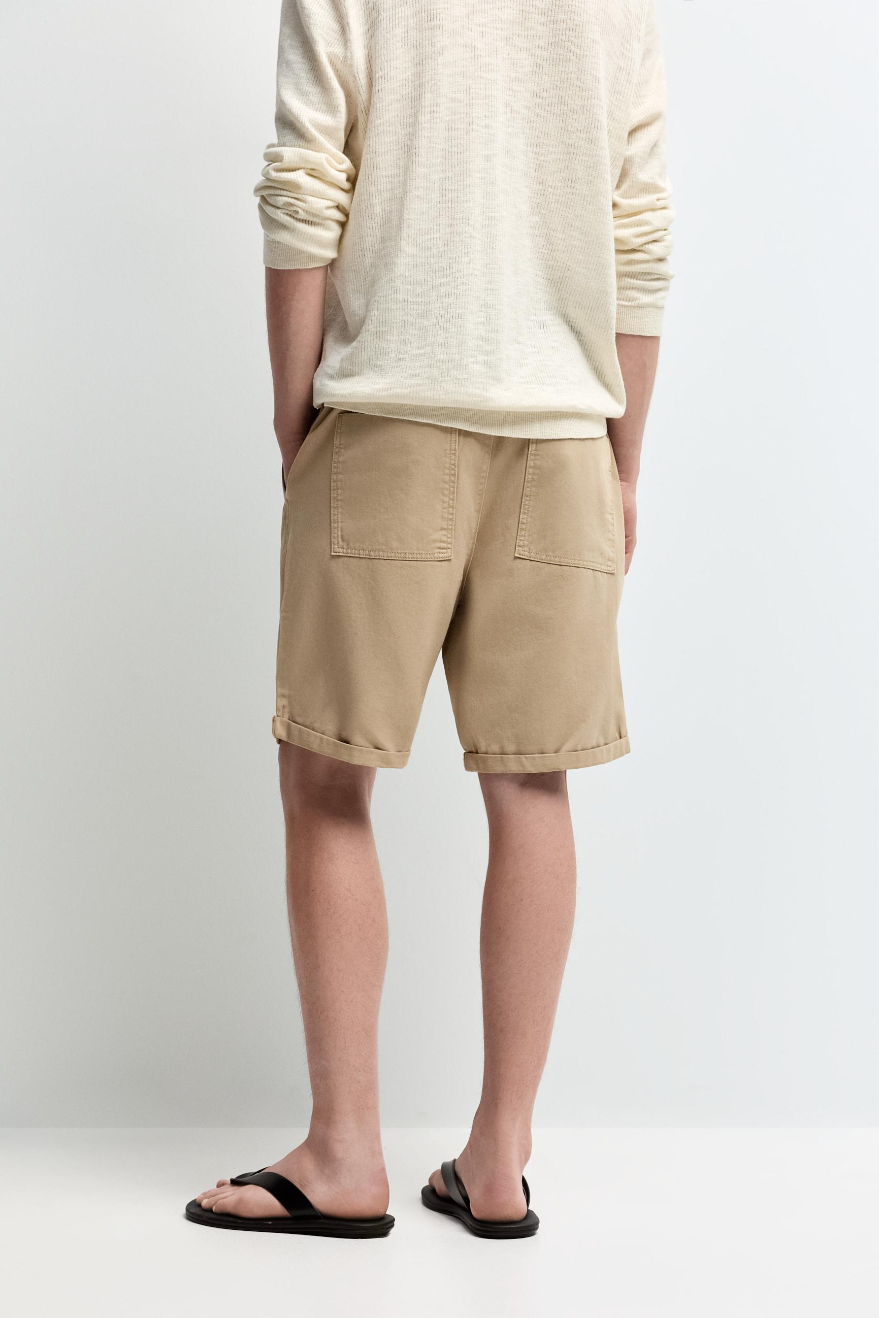 Slim fit Bermuda shorts — DARK OCHRE