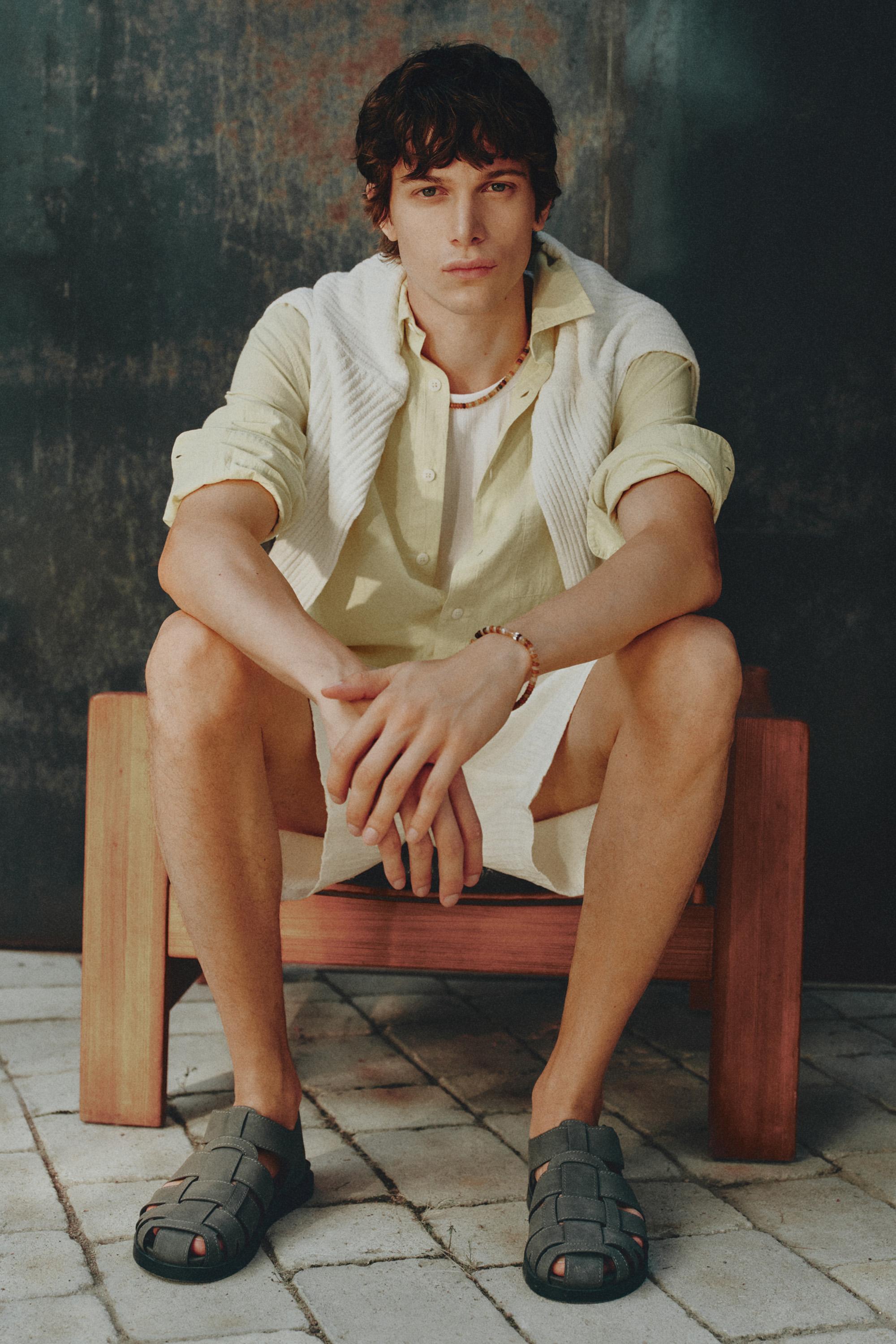 Textured shirt — YELLOW