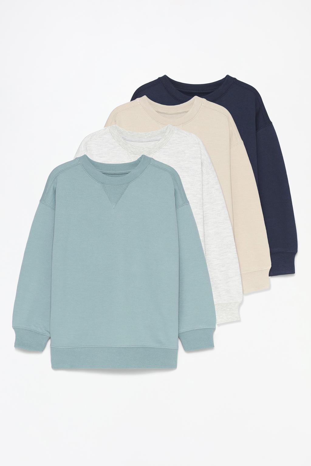 Pack of 4 plain sweatshirts