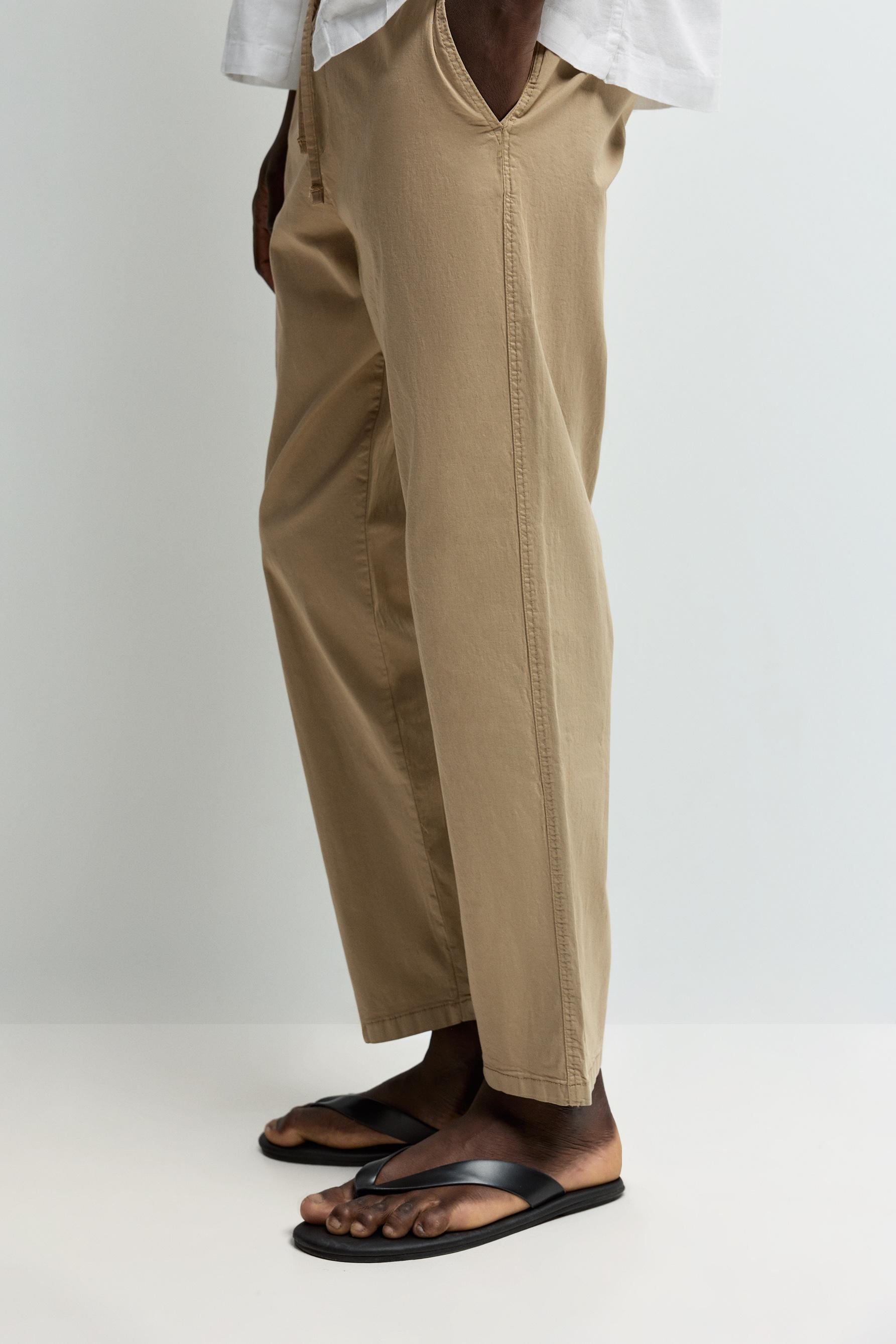 Slim fit jogger trousers — SAND